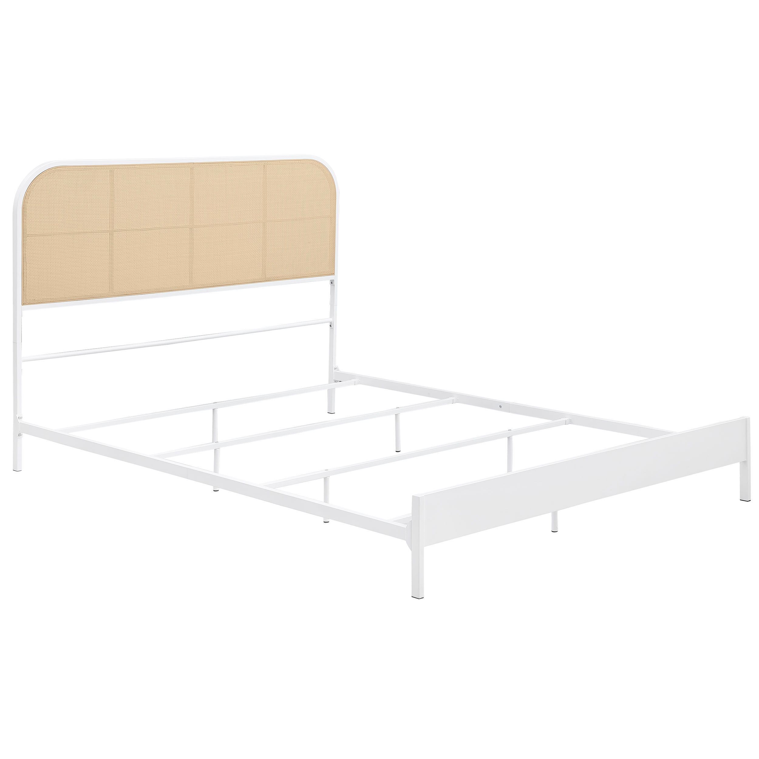 Amherst - Radio Weave Rattan Metal Queen Bed - White Image