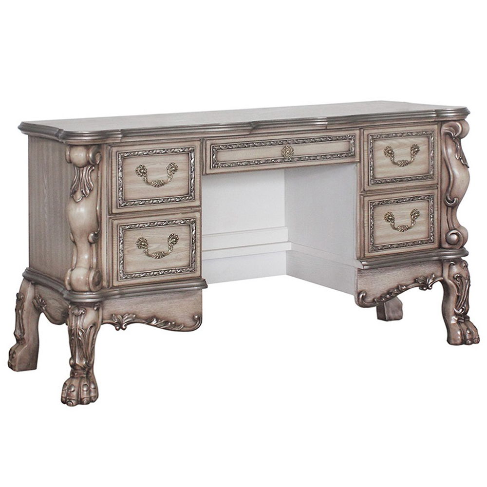Dresden - Vanity Desk - Vintage Bone White, beige