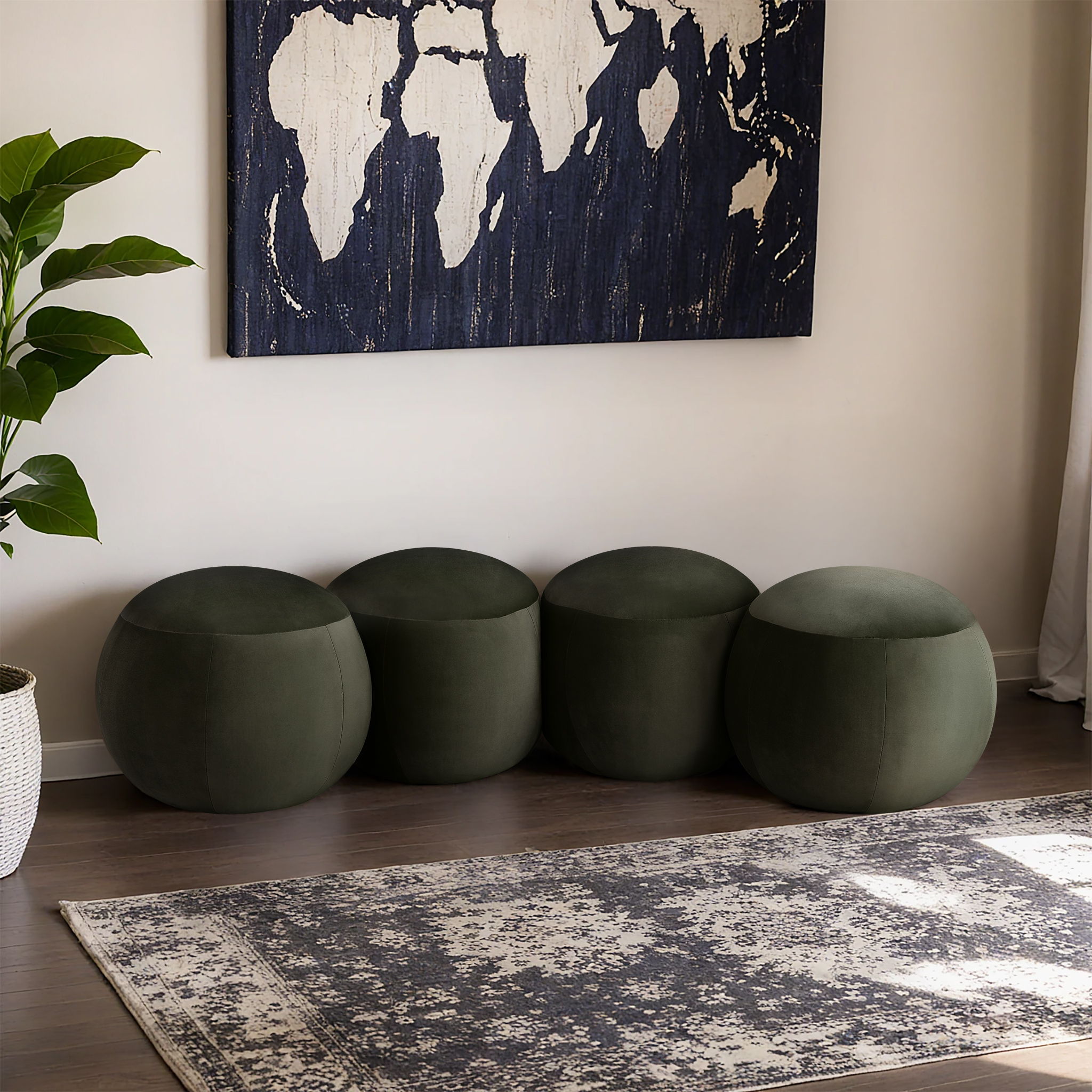 Apollo - 65" Velvet Bench - Green