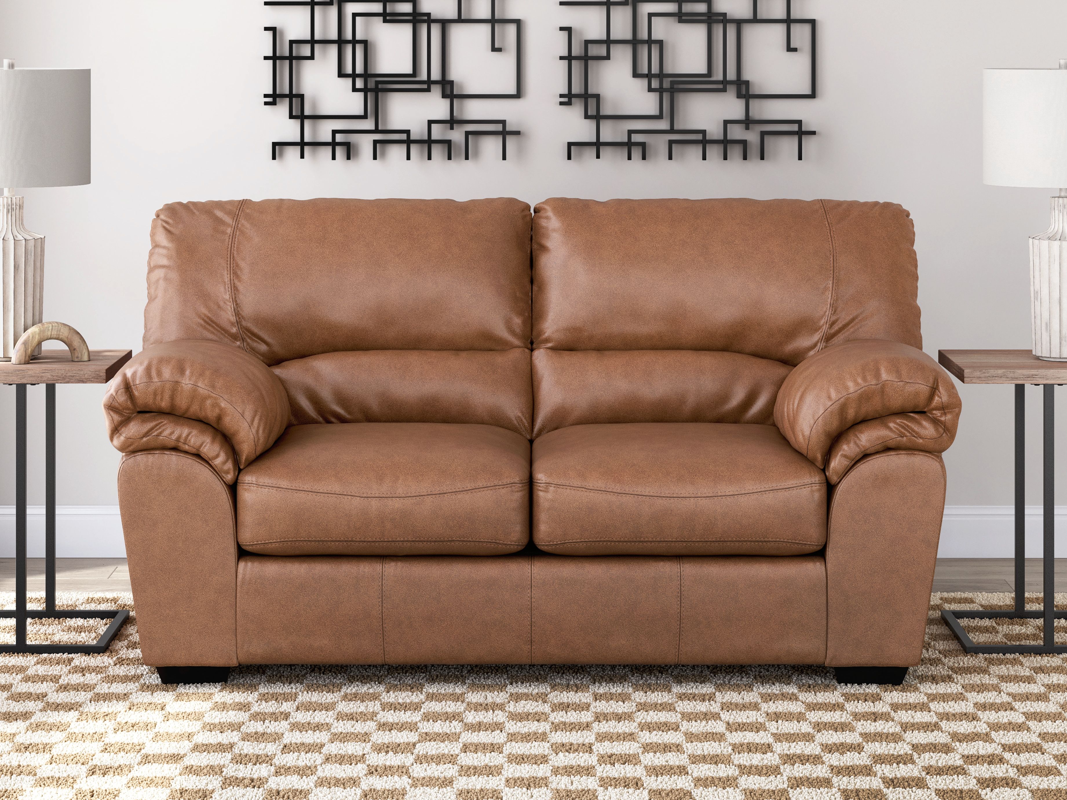 Ashley Furniture WillowBend - Loveseat - Caramel - Image 2