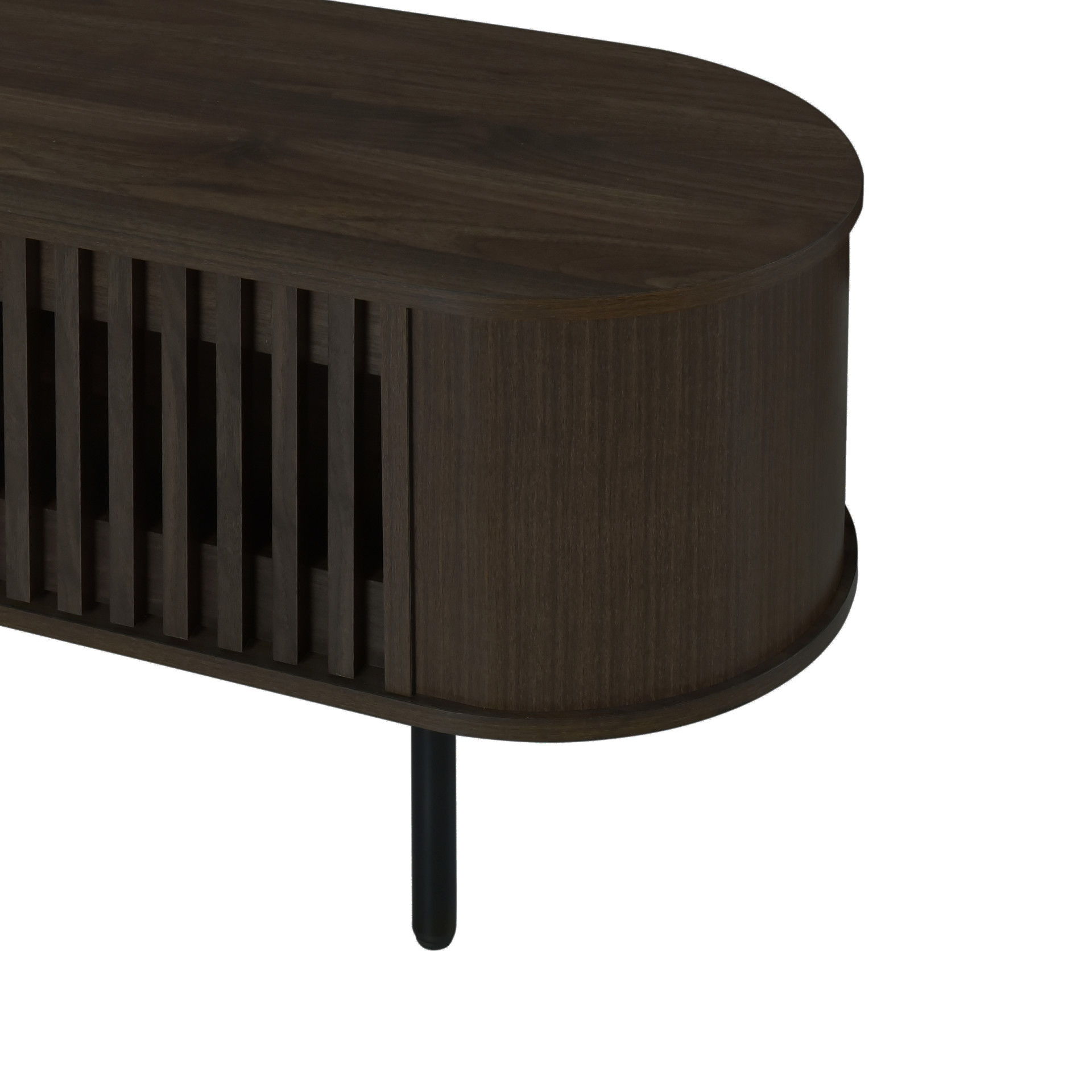 Brax - 70" TV Console - Walnut, dark brown, view 4