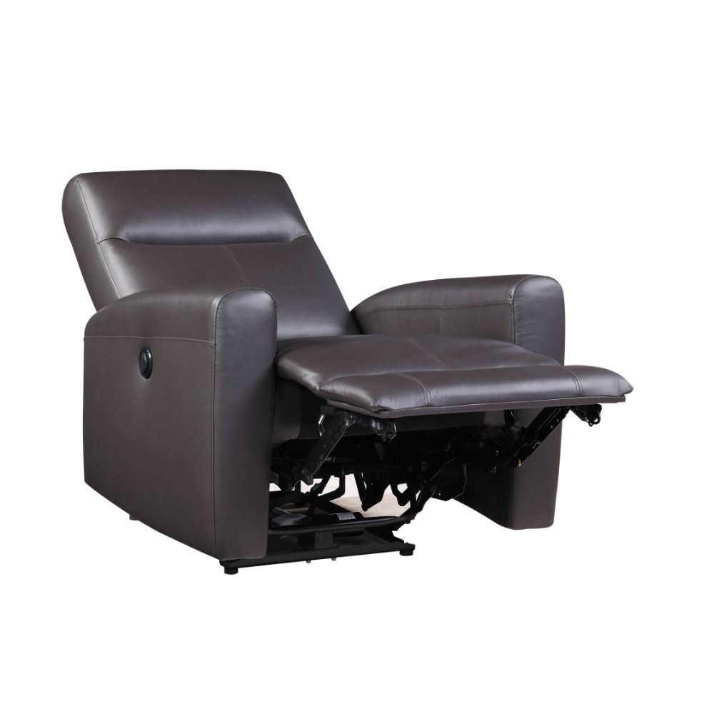 Blane - Power Motion Recliner - Brown Top Grain Leather Match, dark brown, view 5