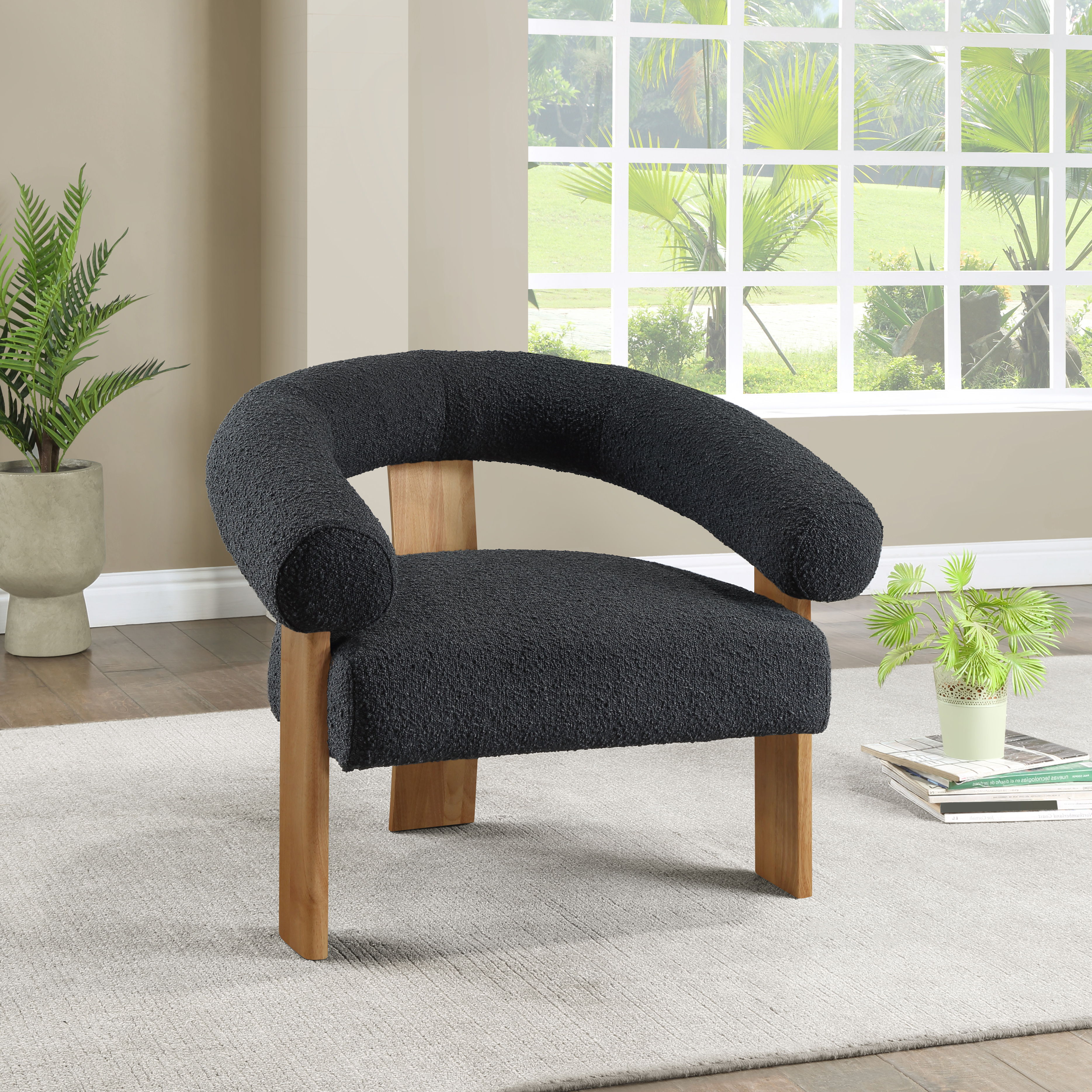 Winston - Fabric Accent Chair - Black