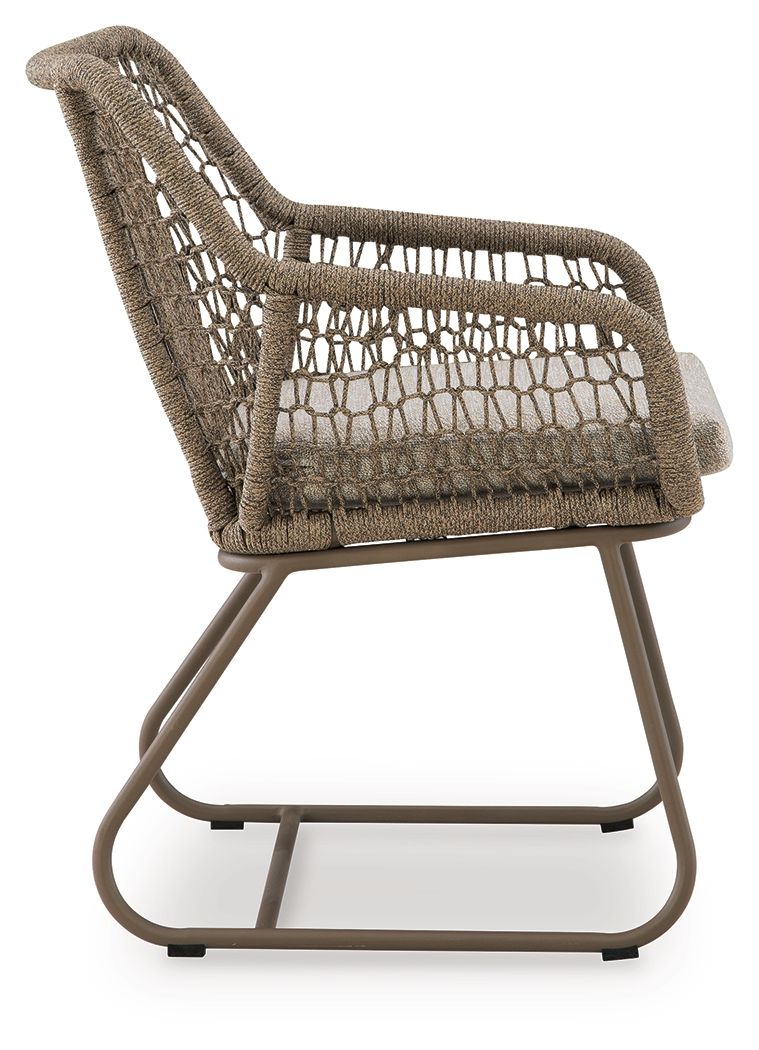 Ashley Furniture Majors Beach - Outdoor Table And 2 Chairs (Set of 3) - Beige - Image 6