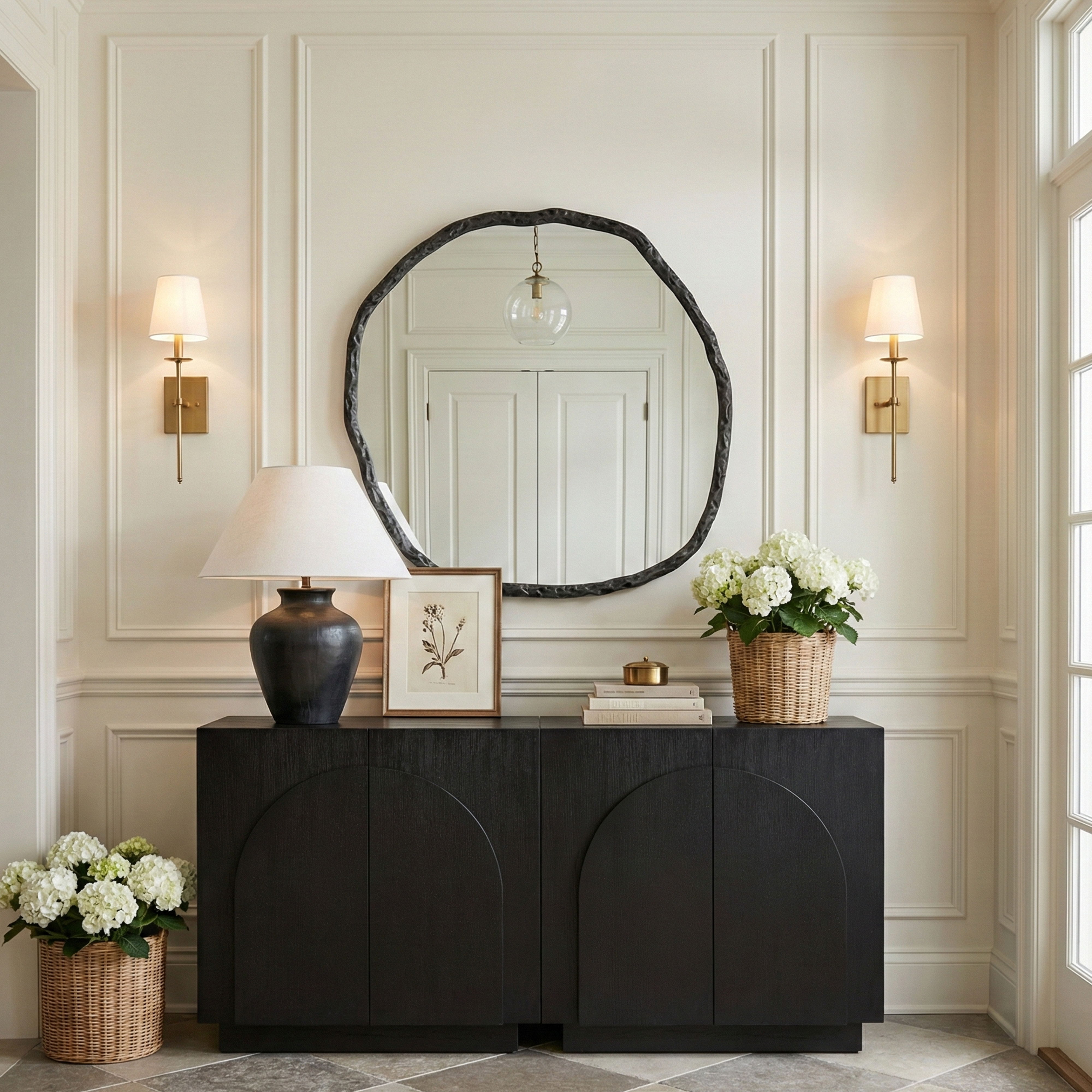 Molten - 36" Iron Mirror - Black