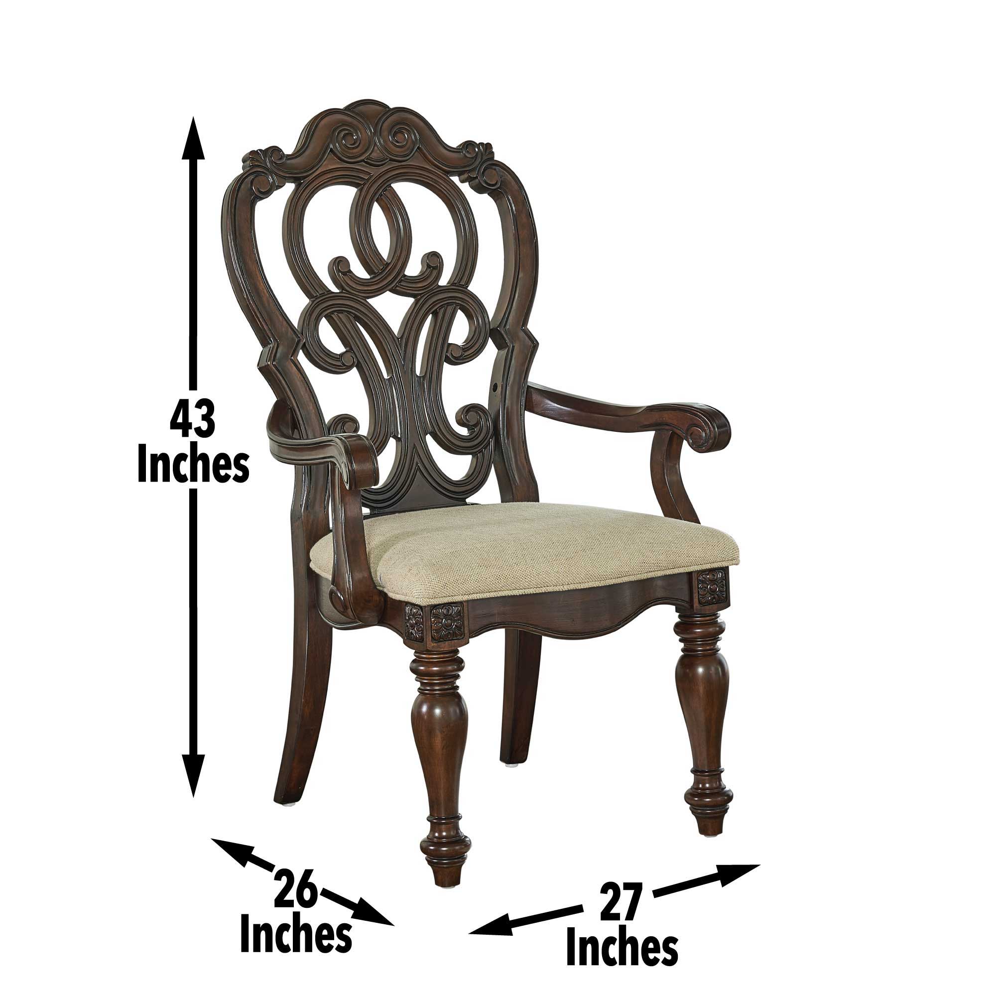 Royale - 10 Piece Dining Set - Dark Brown