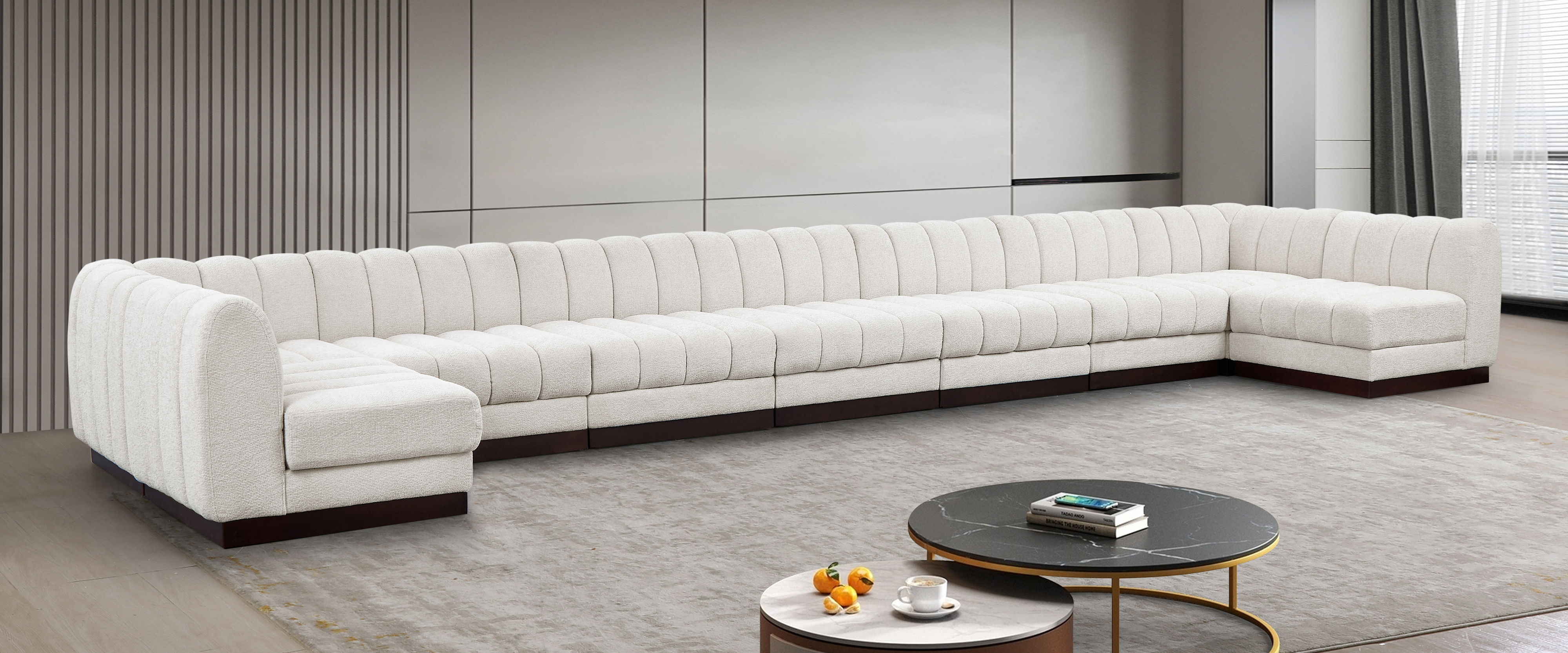 Quinn - 9 Piece Modular Sectional - Cream