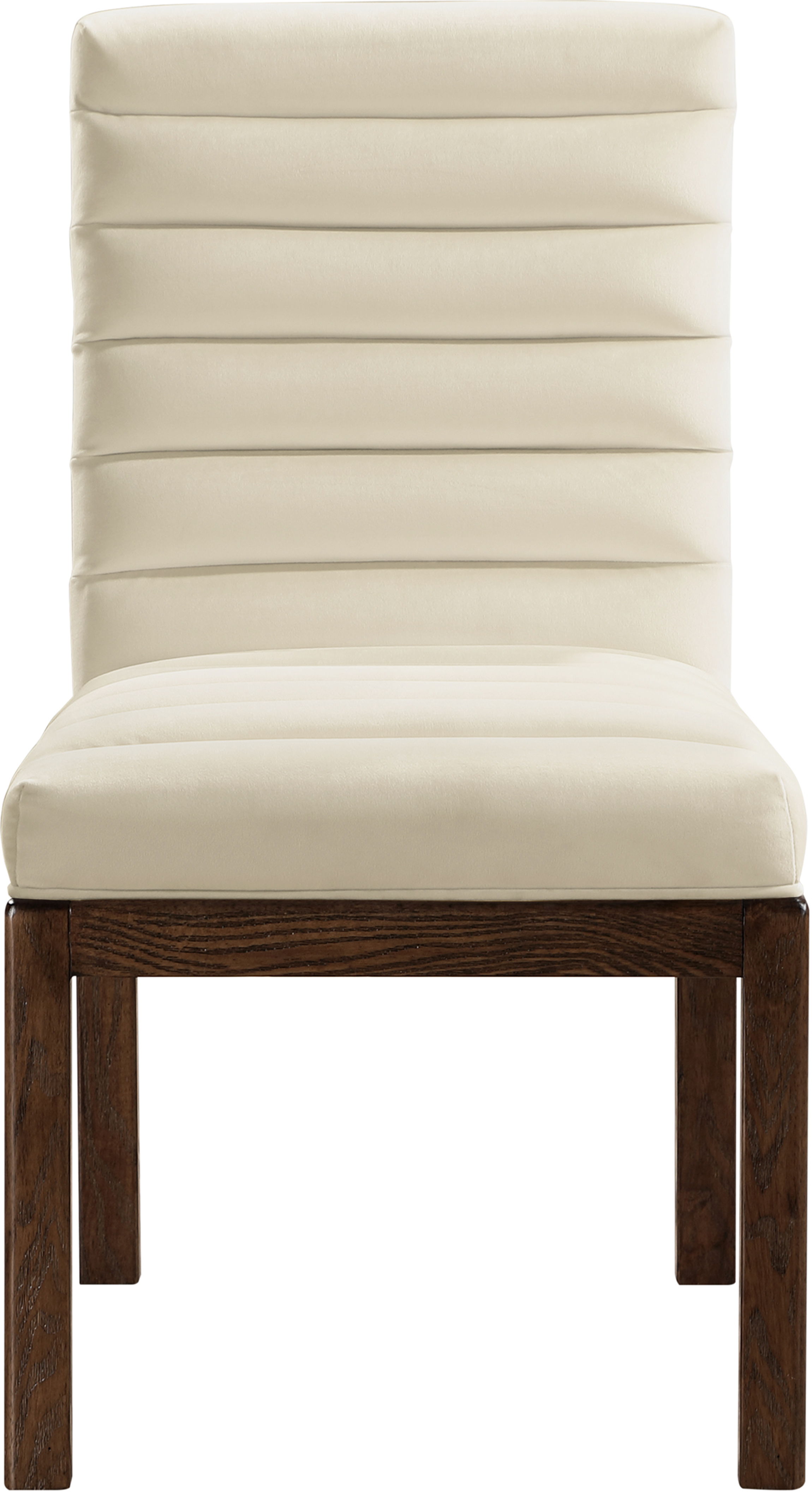 Evelyn - Dining Chair With Brown Legs - Cream