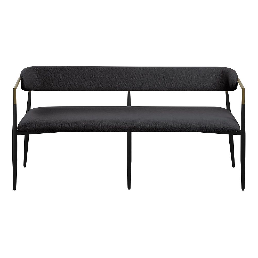 Jaramillo - Bench - Beige Chenille & Black, black, view 4