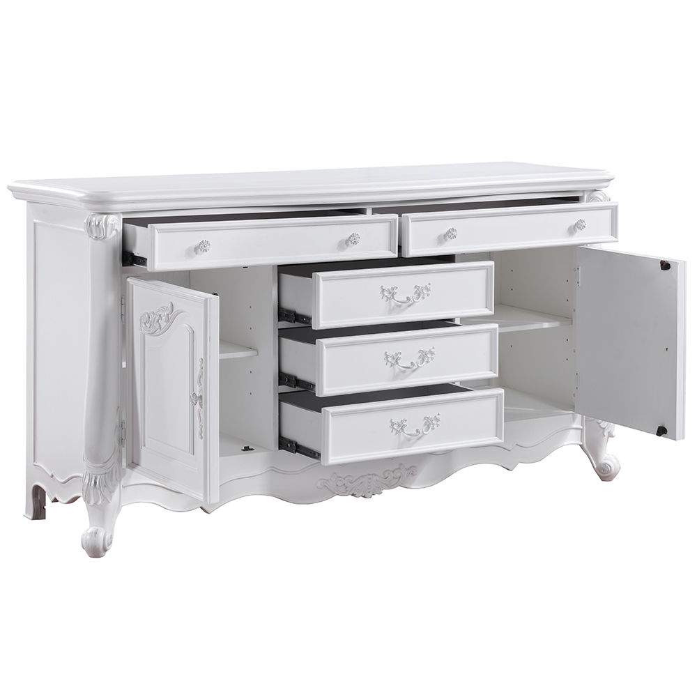 Latisha - Dresser - White, dark brown, view 3