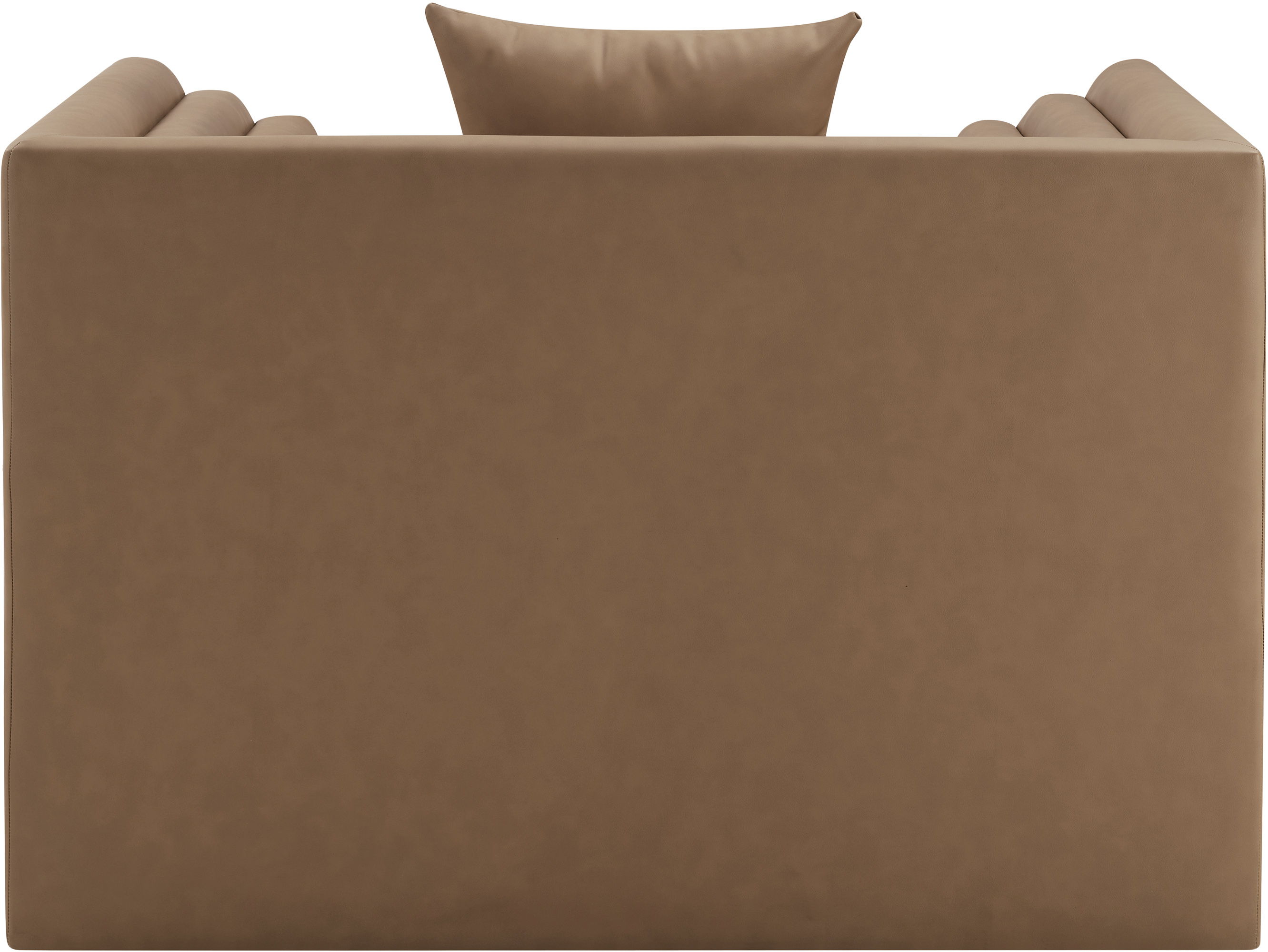 Everett - Vegan Leather Upholstered Chair - Brown