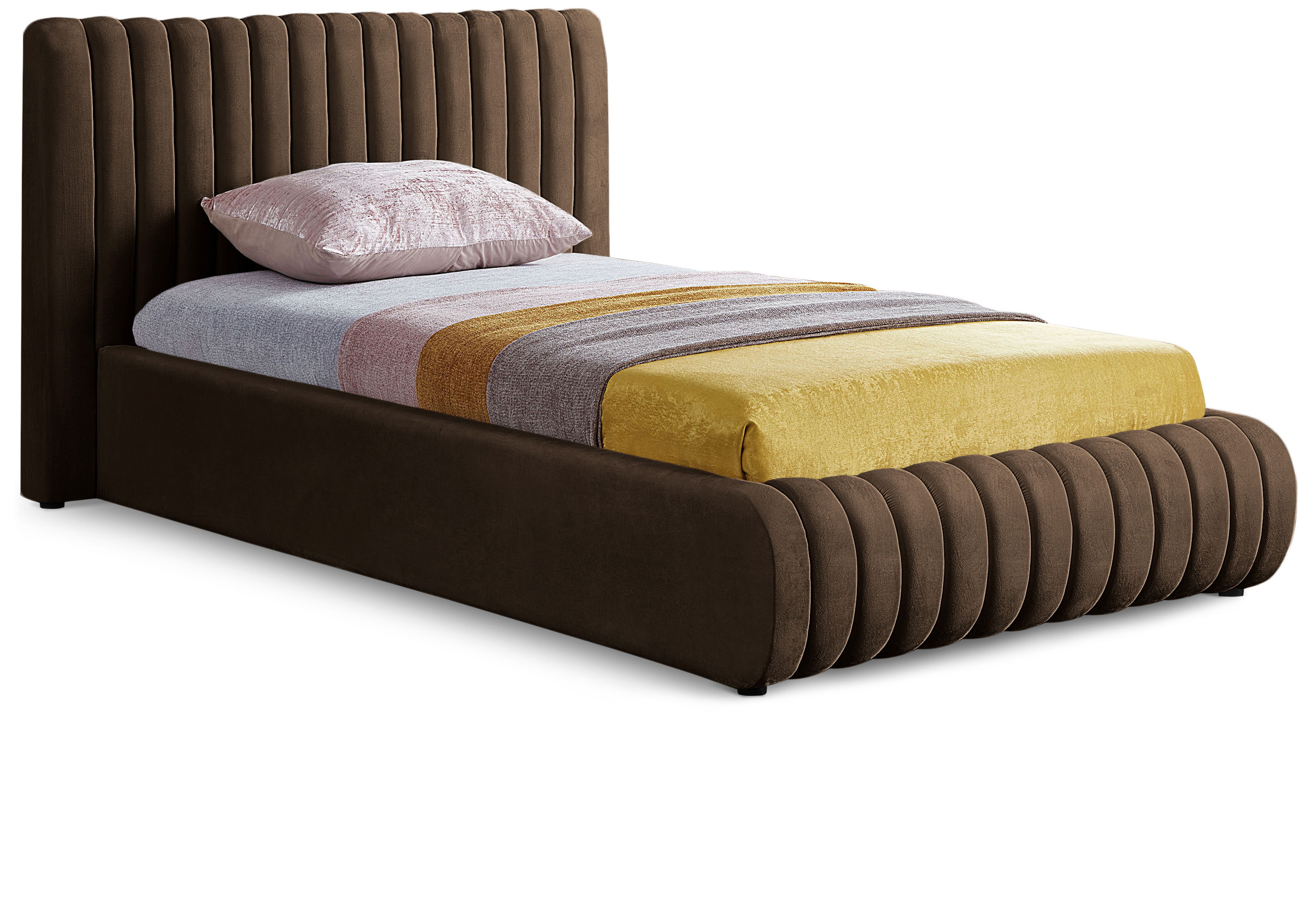 Nico - Twin Bed - Brown