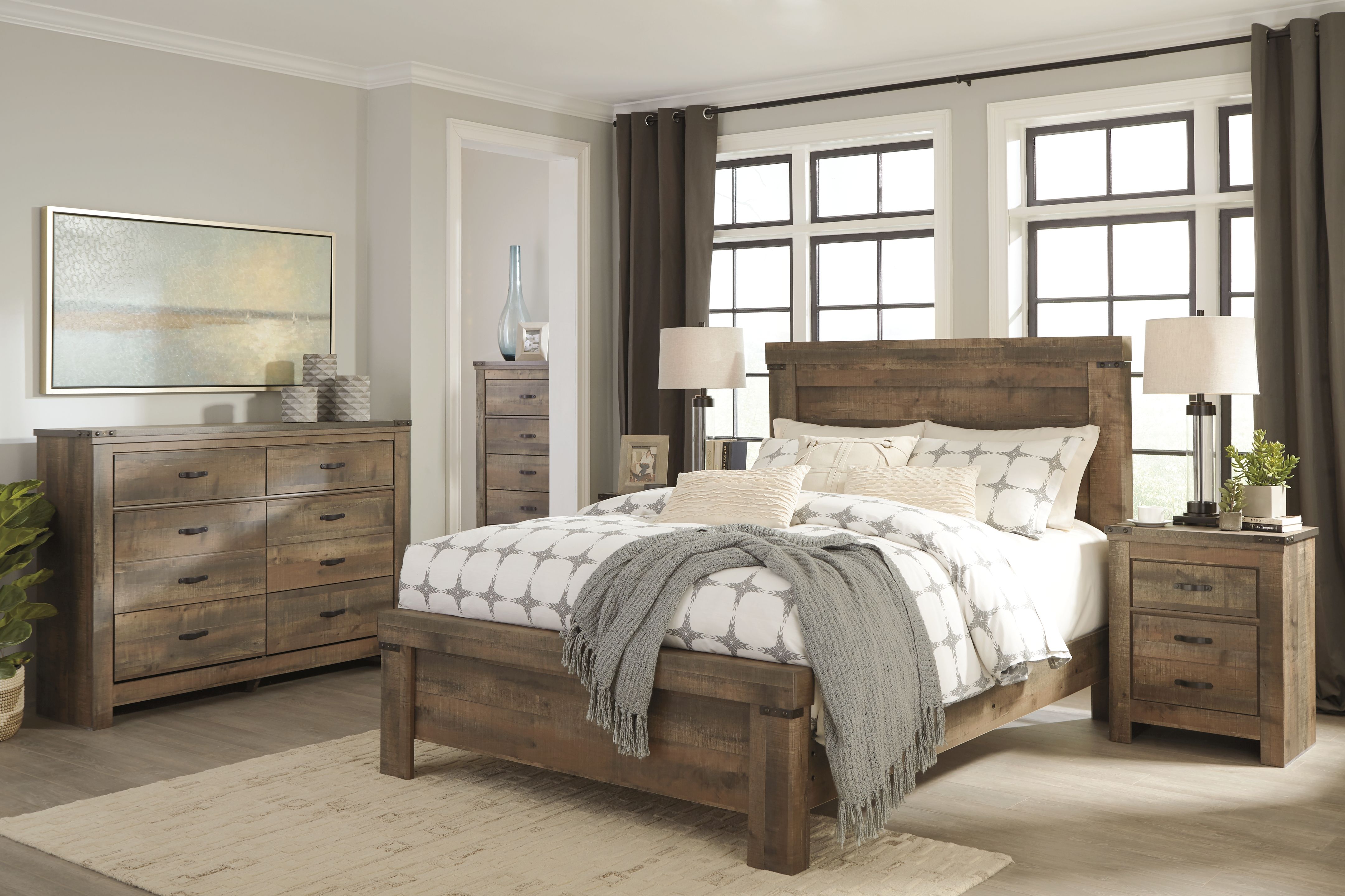 Ashley Furniture Trinell - Six Drawer Dresser - 61.34" x 15.98" x 42.99" - Brown Dark - Image 5