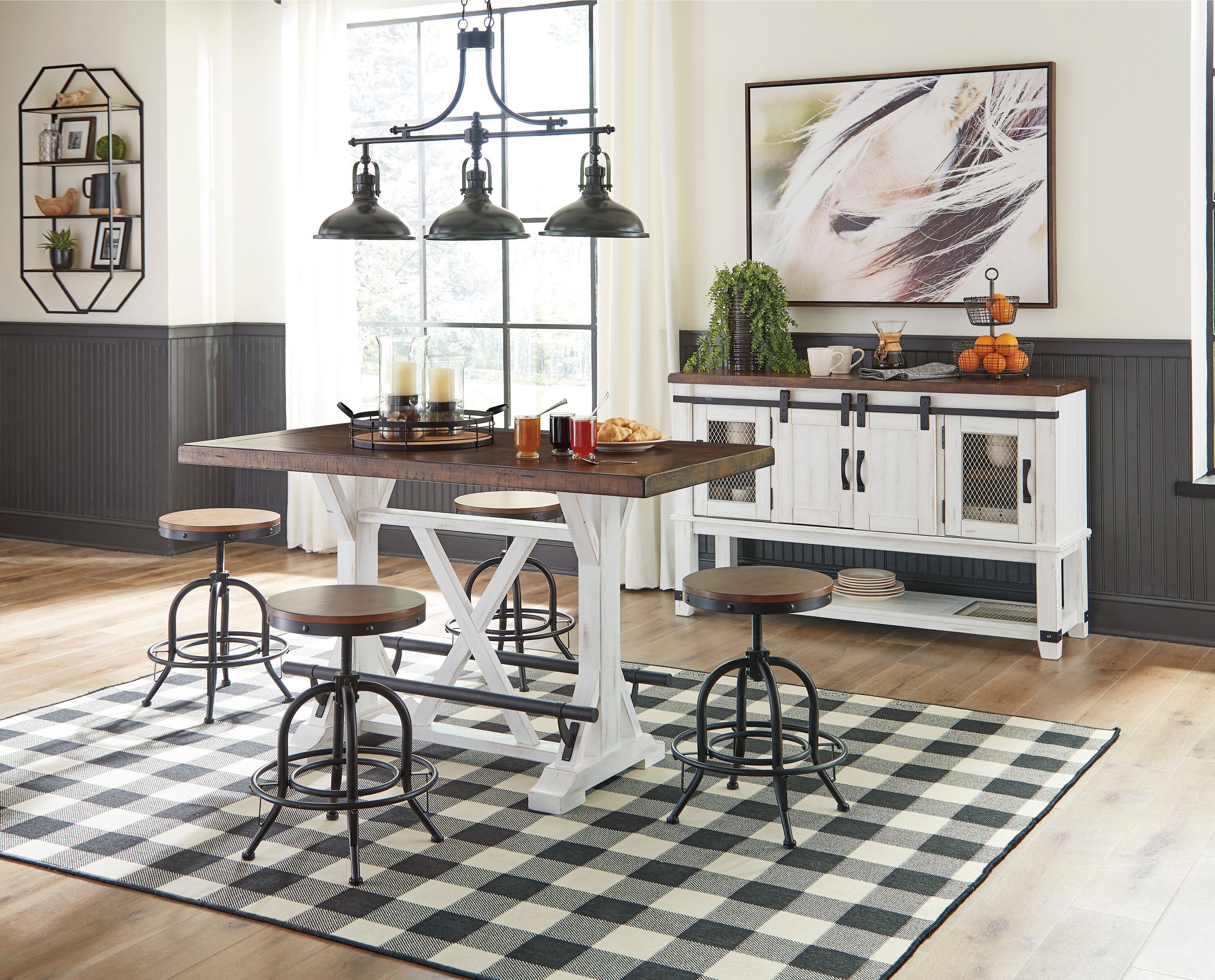 6 Pc · Counter Table, 4 Barstools, Server