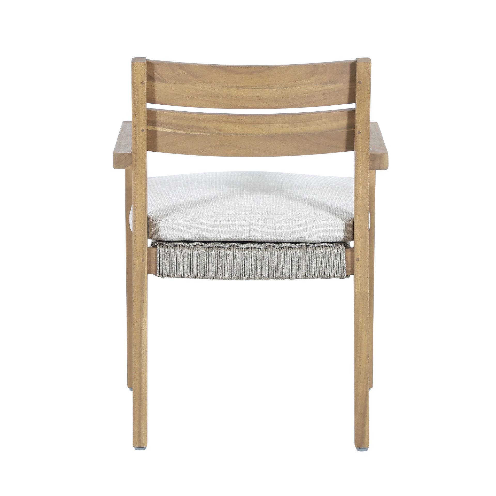 Arden - Wood And Wicker Patio Dining Chair (Set of 2) - Natural / Brown, light brown, view 4