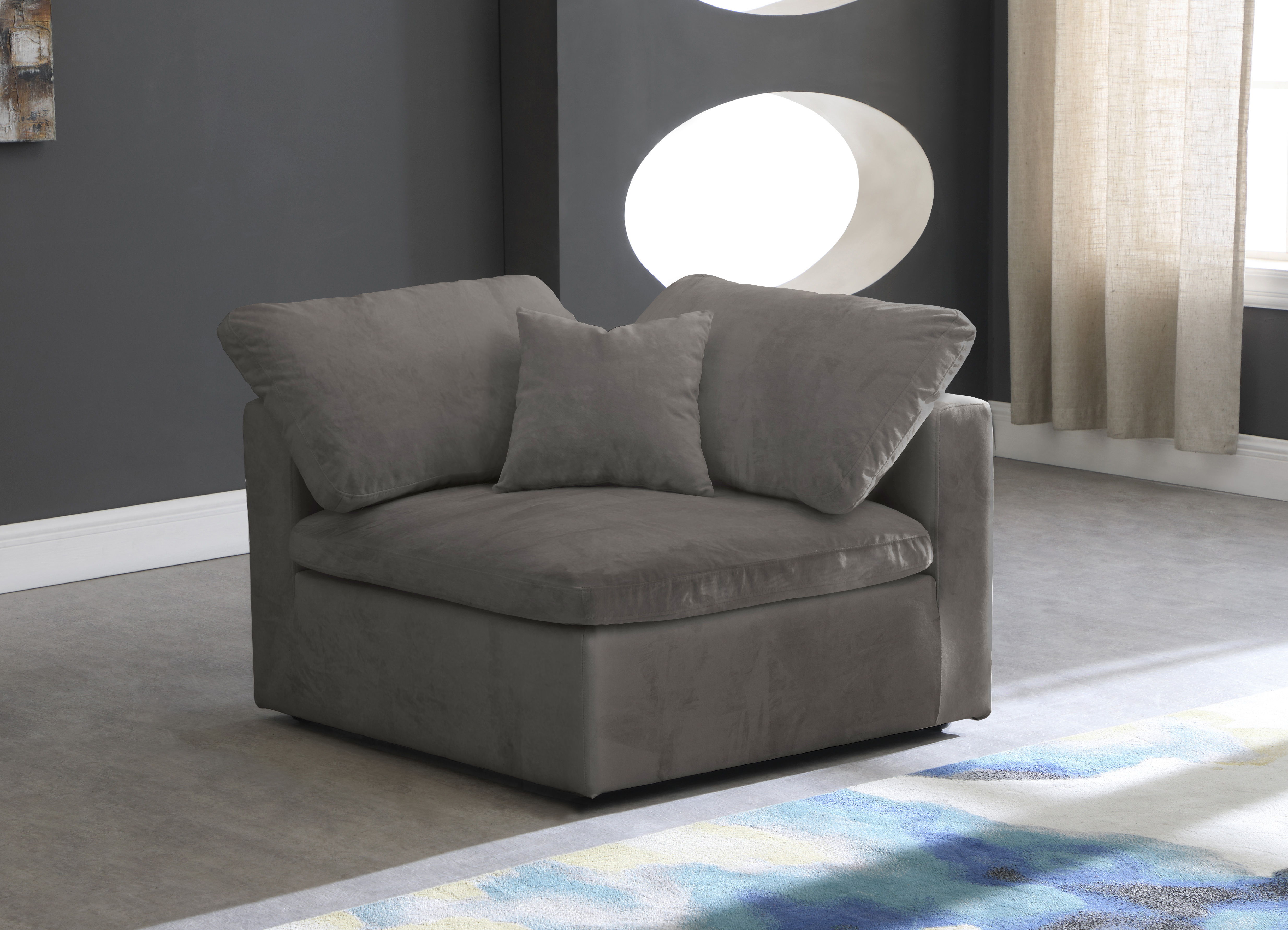 Cozy - Corner Chair - Gray