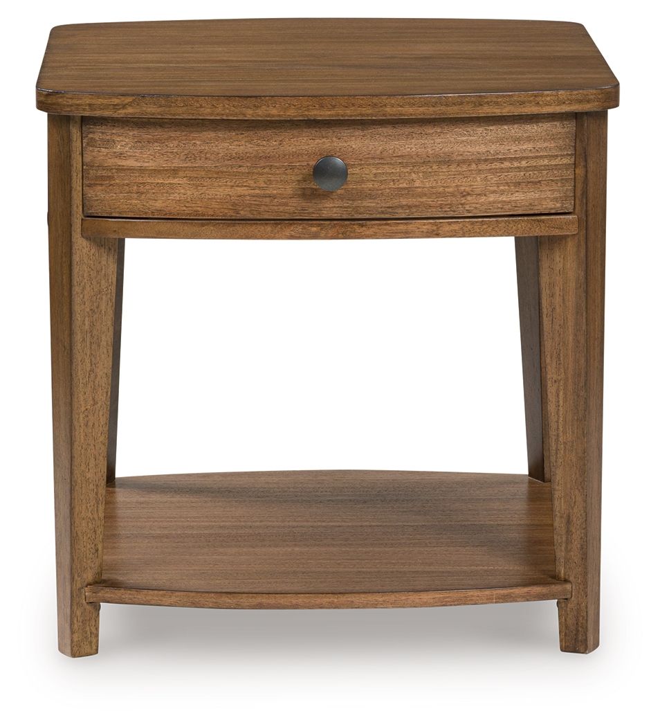 Ashley Furniture Burkbyer - Rectangular End Table - Brown - Image 4