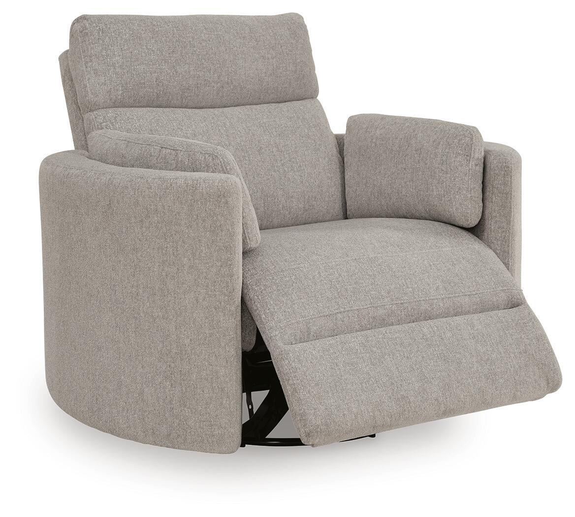 Ashley Furniture ModMax Luxe - Swivel Glider Power Recliner - Flint - Image 3
