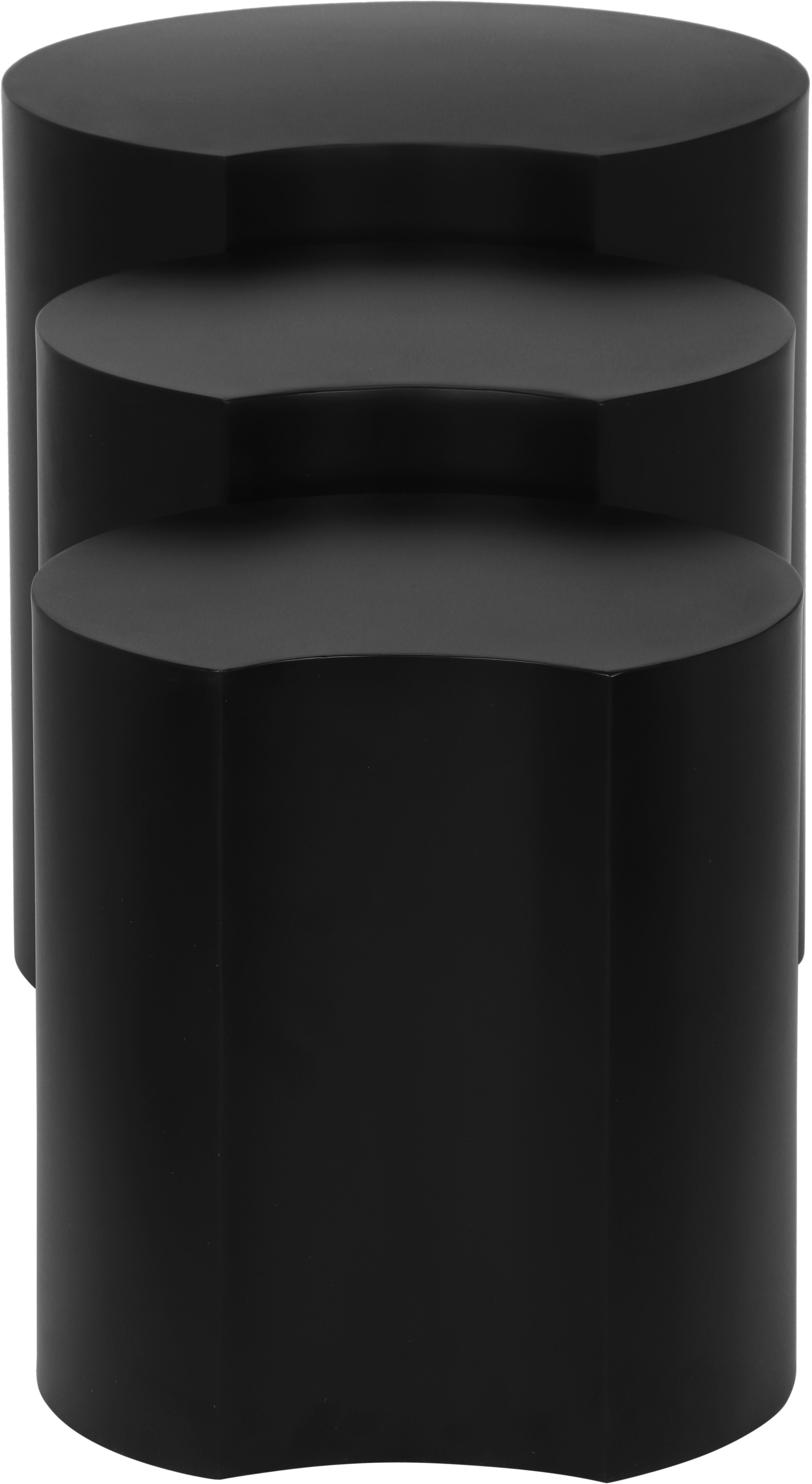 Dimple - 3 Piece Modular End Table - Black
