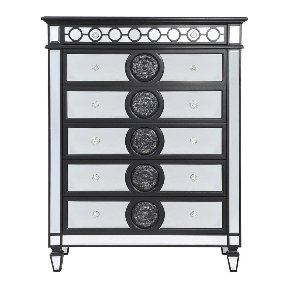 Varian II - Chest - Mirrored, Black & Sliver, black, view 6