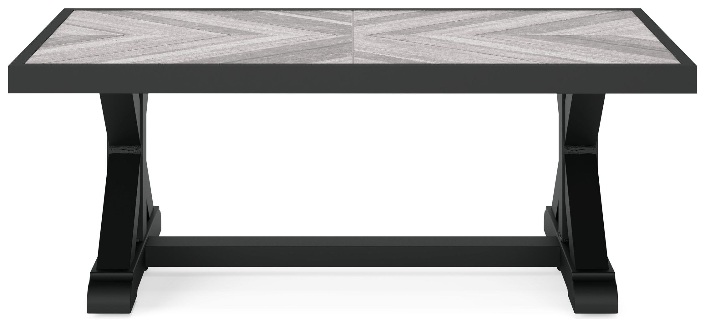 Ashley Furniture Beachcroft - Rectangular Cocktail Table - Black / Light Gray - Image 6