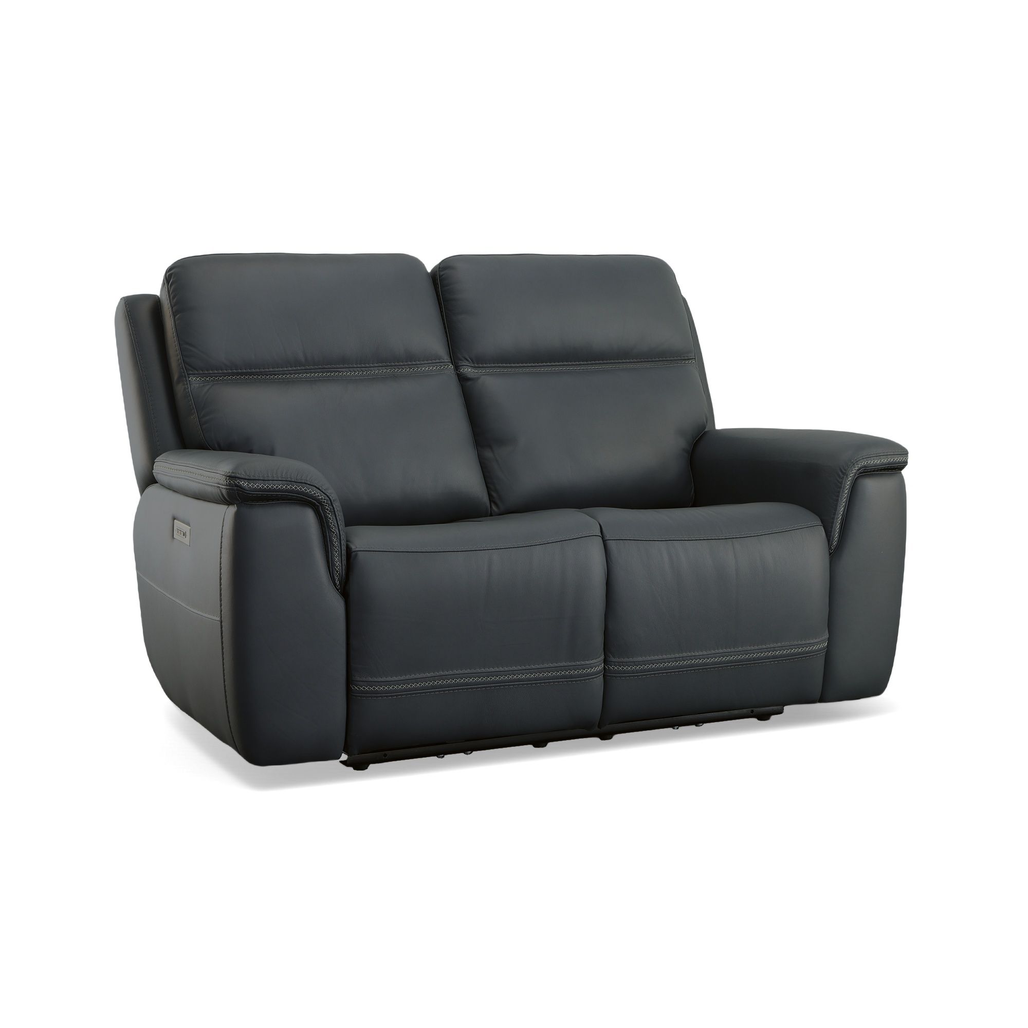 Sawyer - Power Reclining Loveseat With Power Headrests, Lumbar - Marine, dark gray