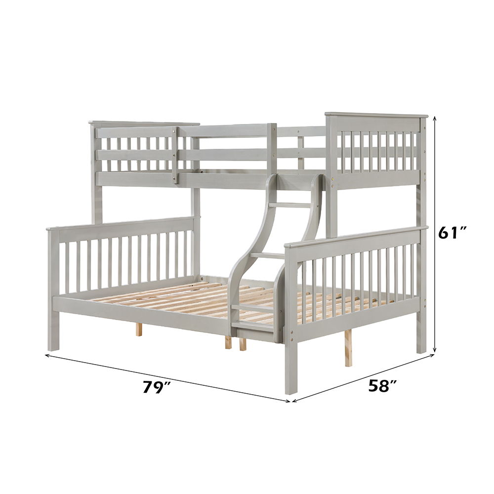 Marita - Twin Over Full Bunk Bed - Gray, gray, view 5