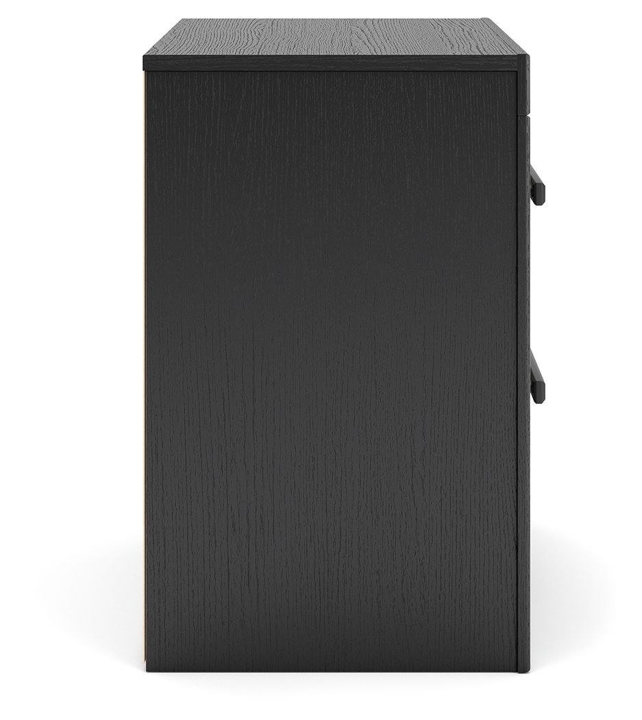 Ashley Furniture Broachmyn - Two Drawer Night Stand - Black / Gray - Image 5
