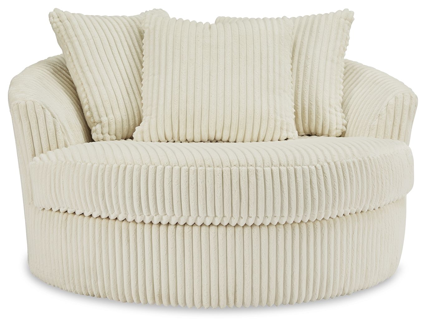 Lindyn - Oversized Swivel Accent Chair - Ivory