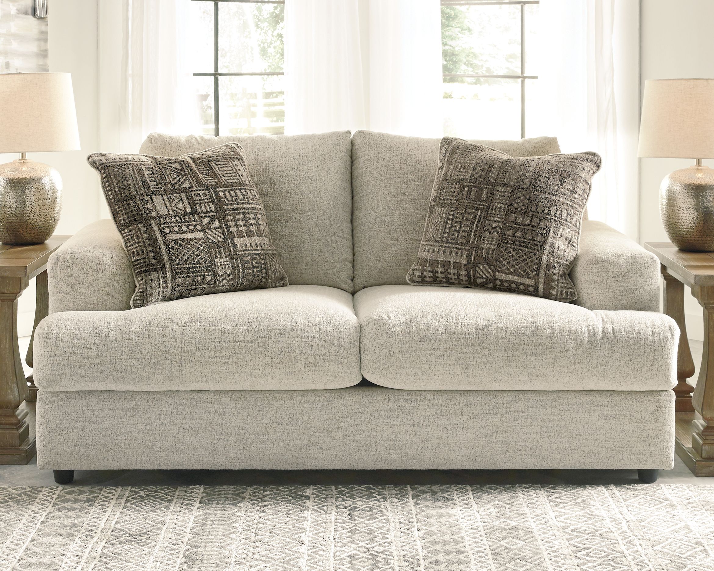 Ashley Furniture Soletren - Loveseat - Stone - Image 2