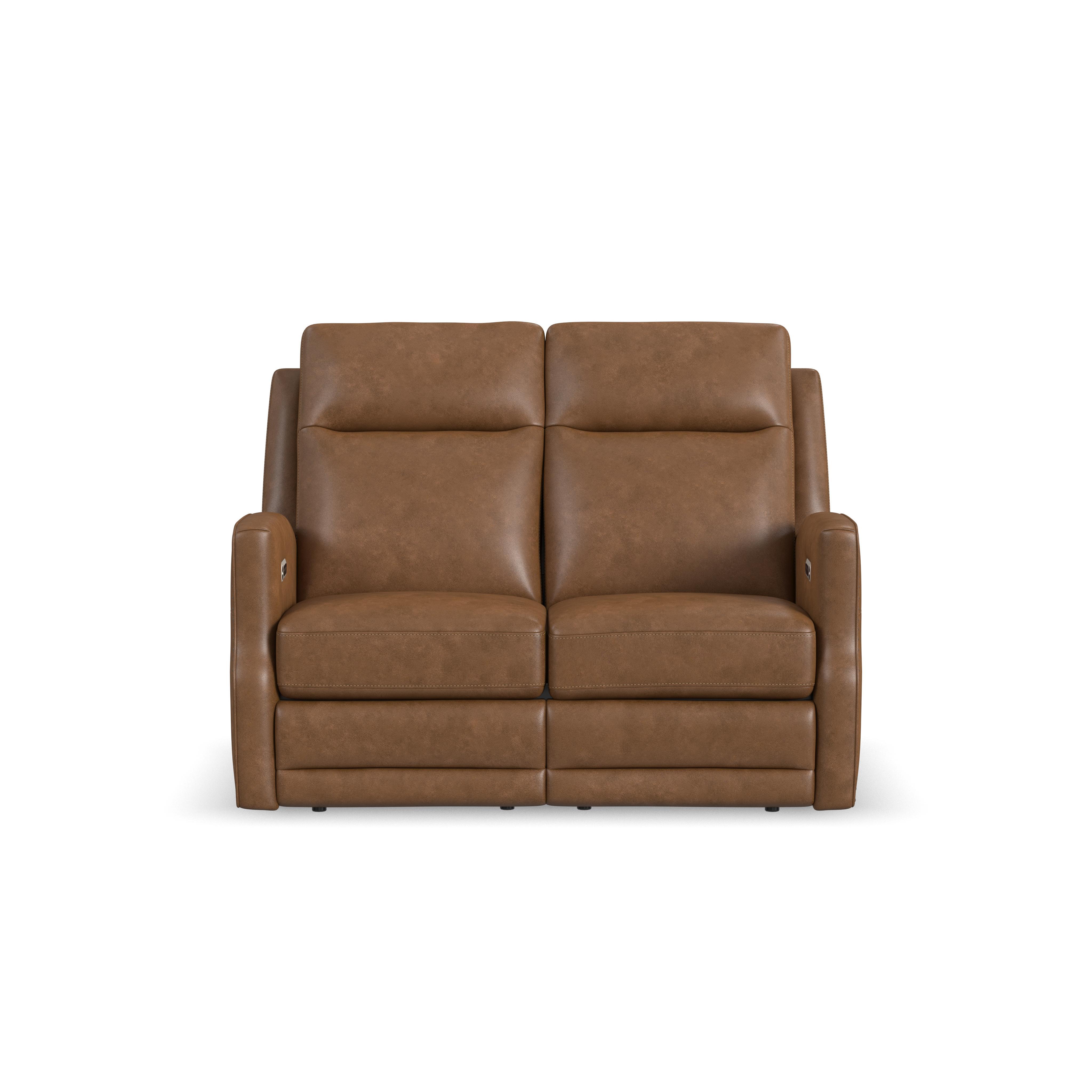 Maxwell - Power Reclining Loveseat With Power Headrests And Lumbar - Cedar, light brown, view 2