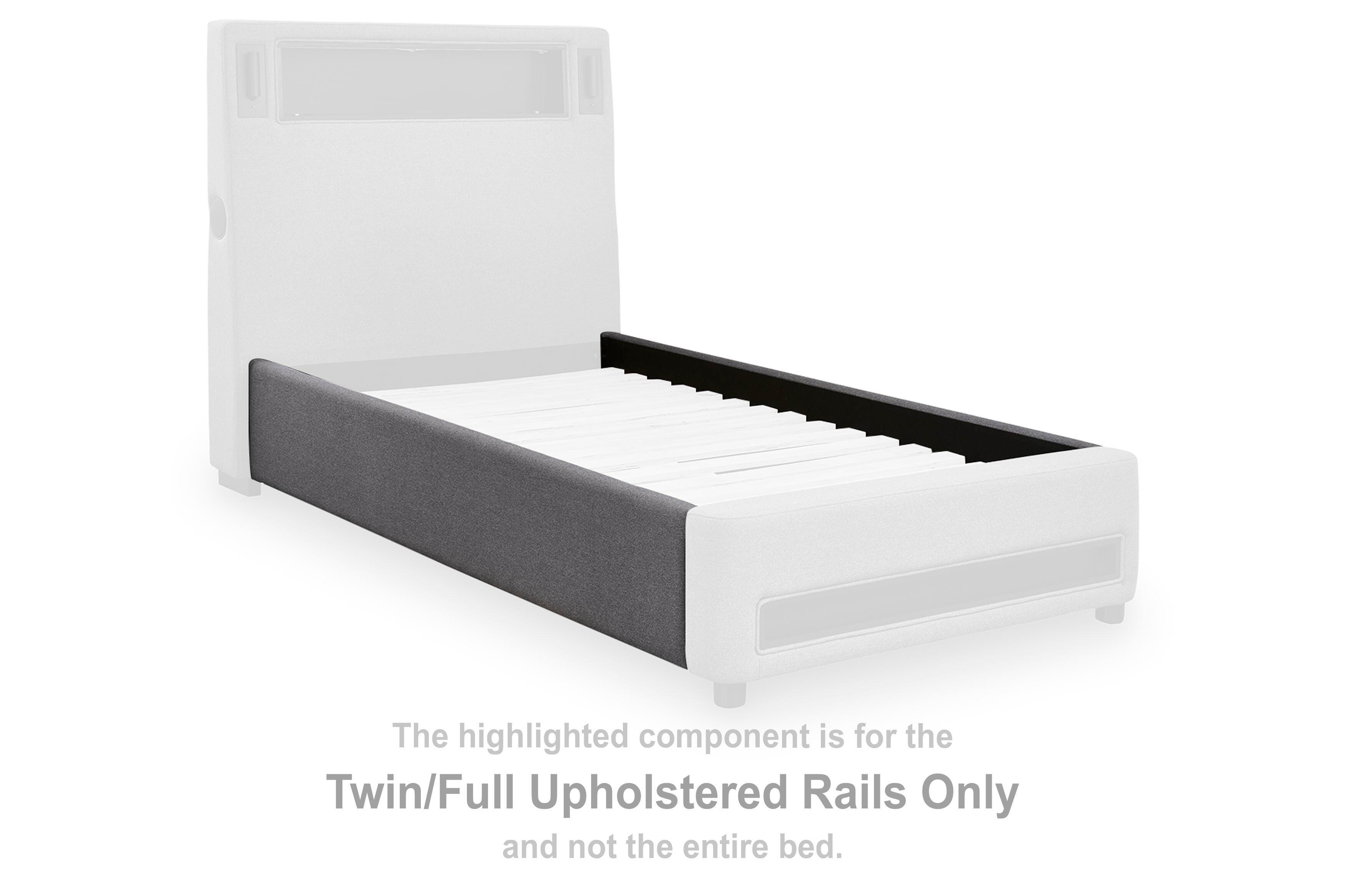 Verishaw – Twin/Full Upholstered Rails – Gray