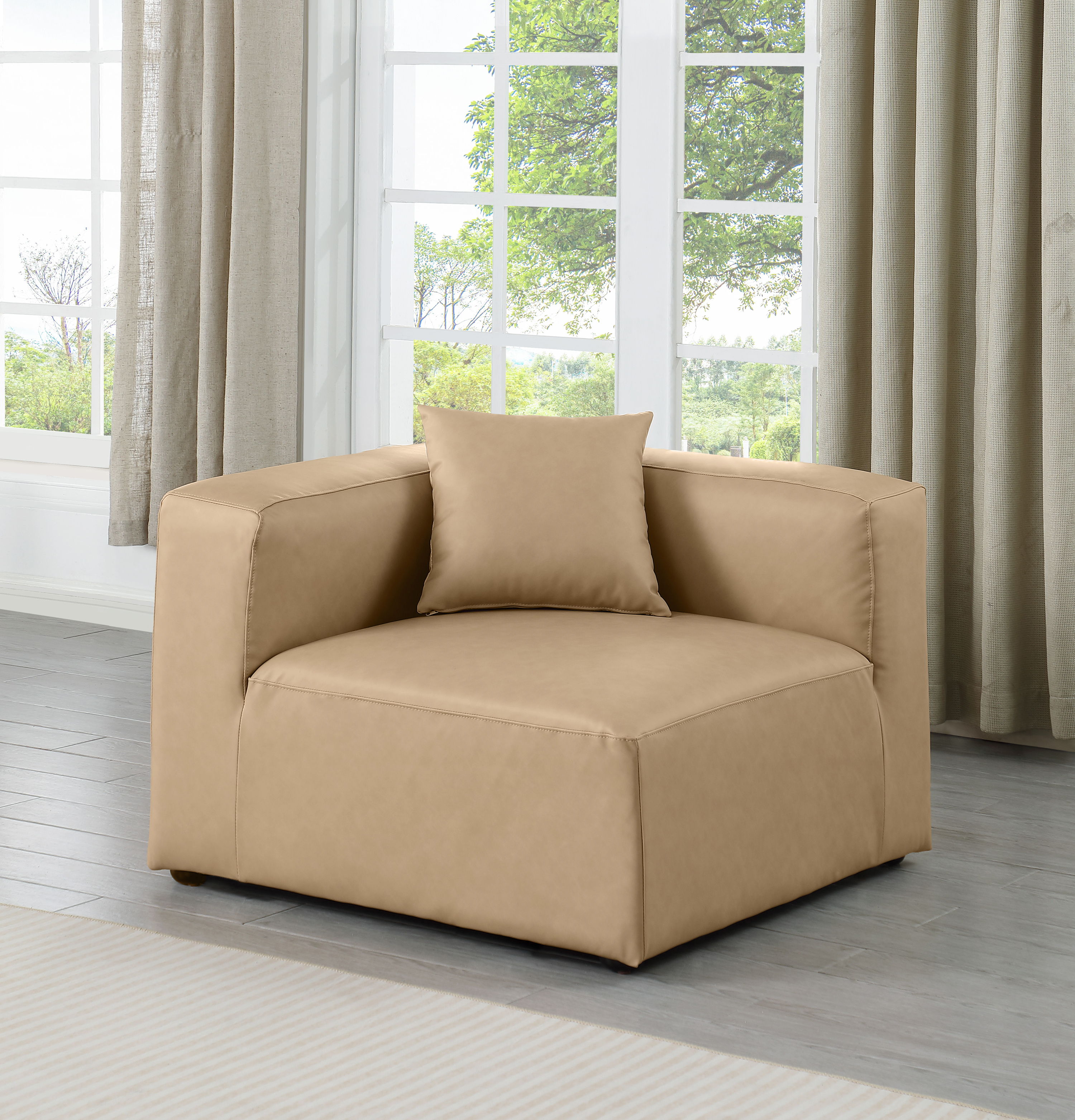 Cube - Corner Chair - Tan