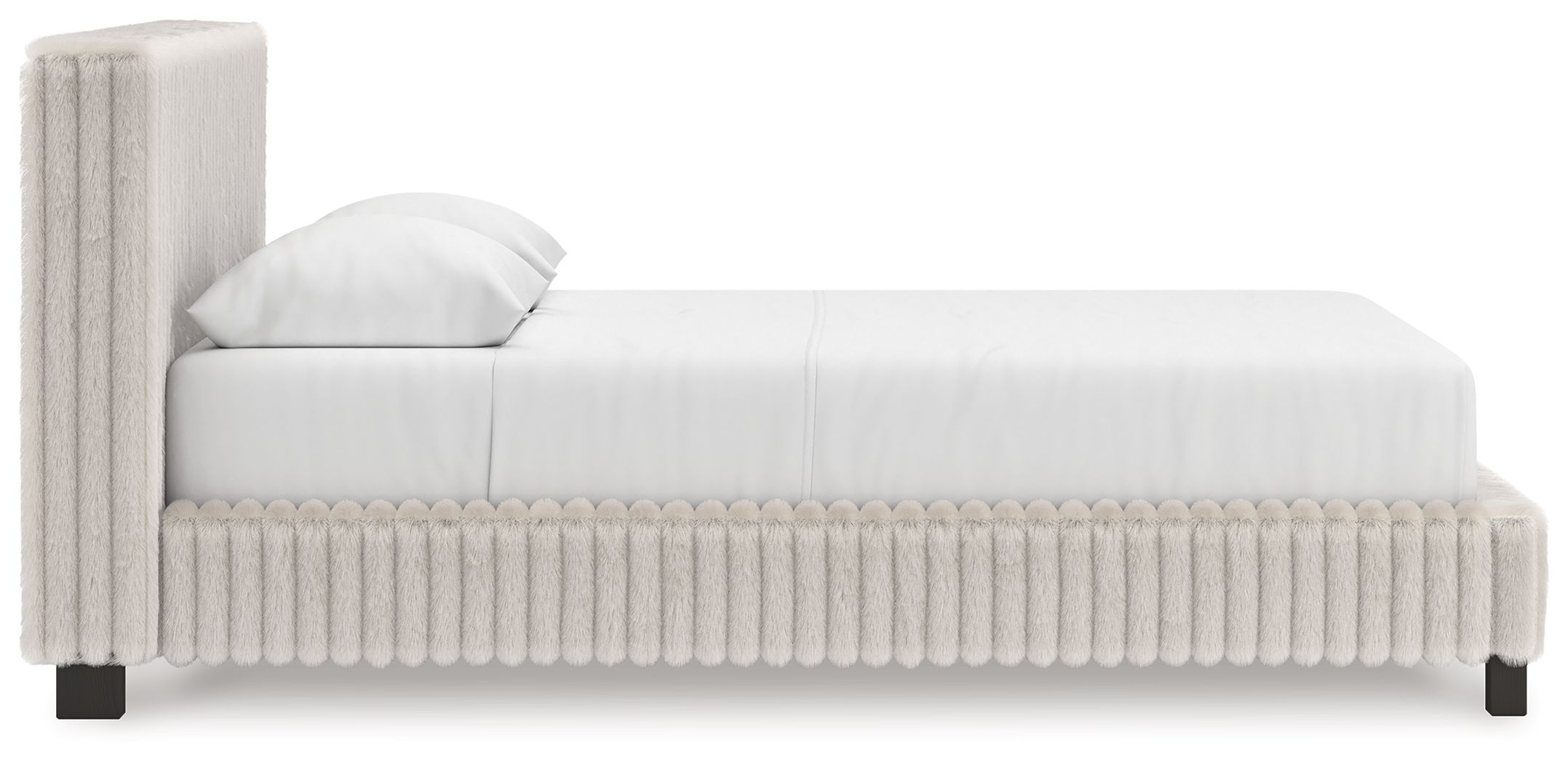 Ashley Furniture Zuraleus - Queen Upholstered Bed - White - Image 6