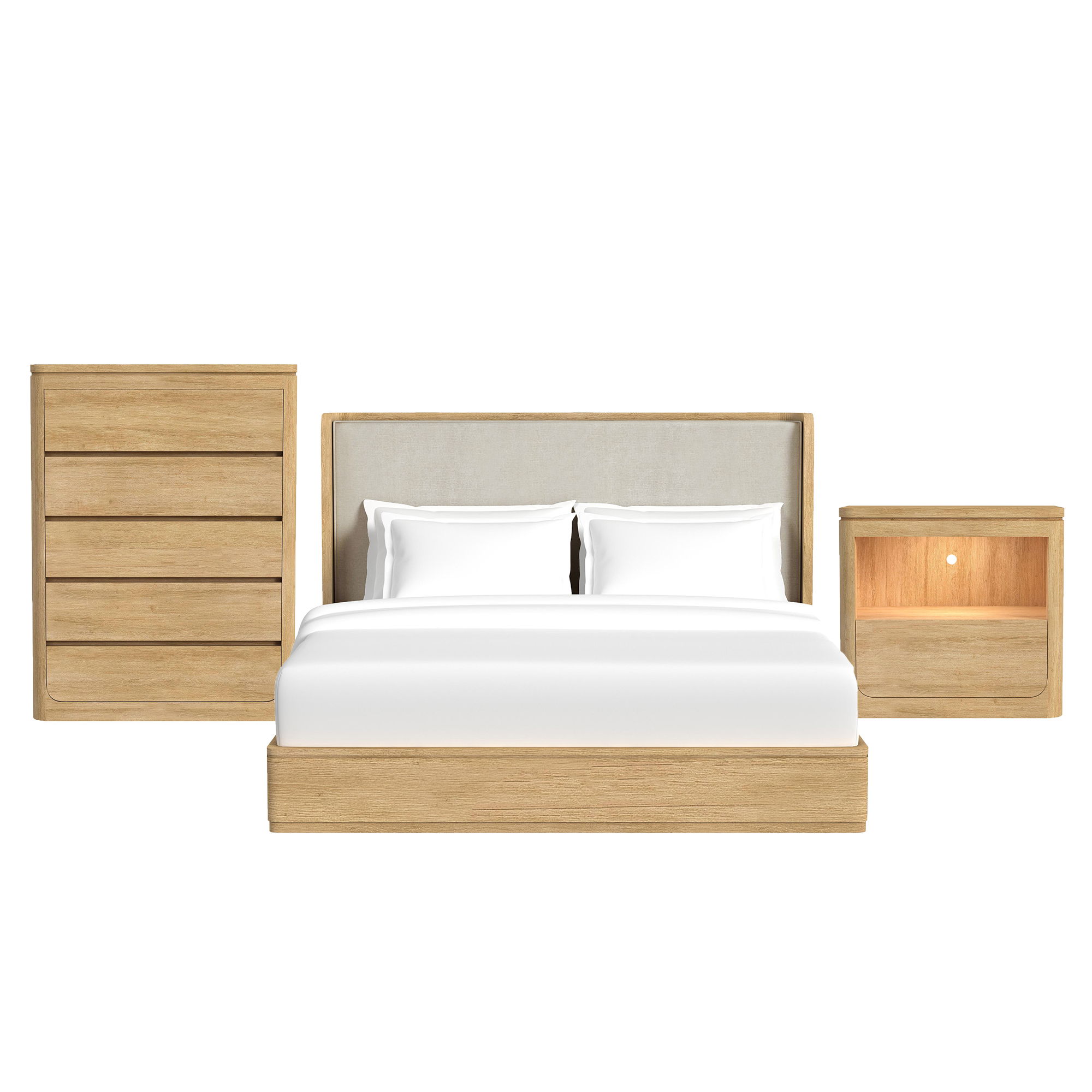 King · 3 Pc · Bedroom Set