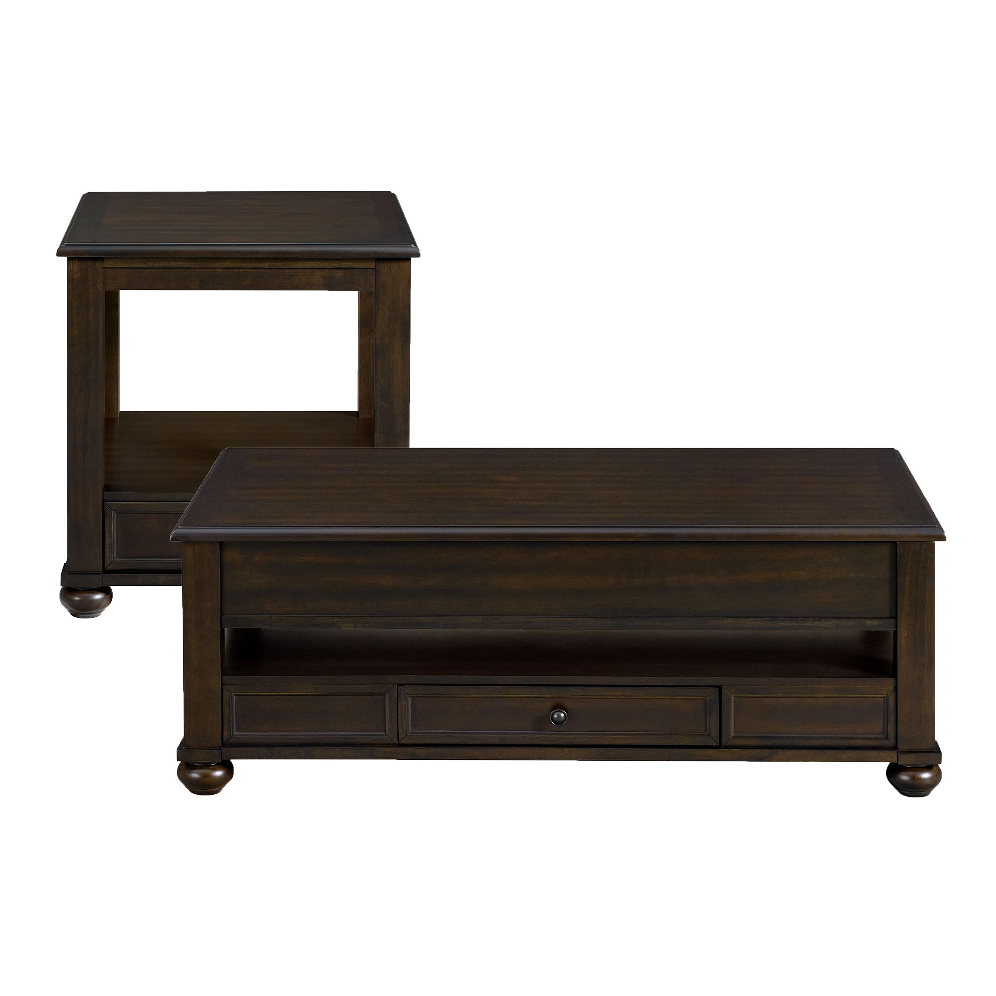 2 Pc · Rectangular Lift-Top Coffee Table & End Table