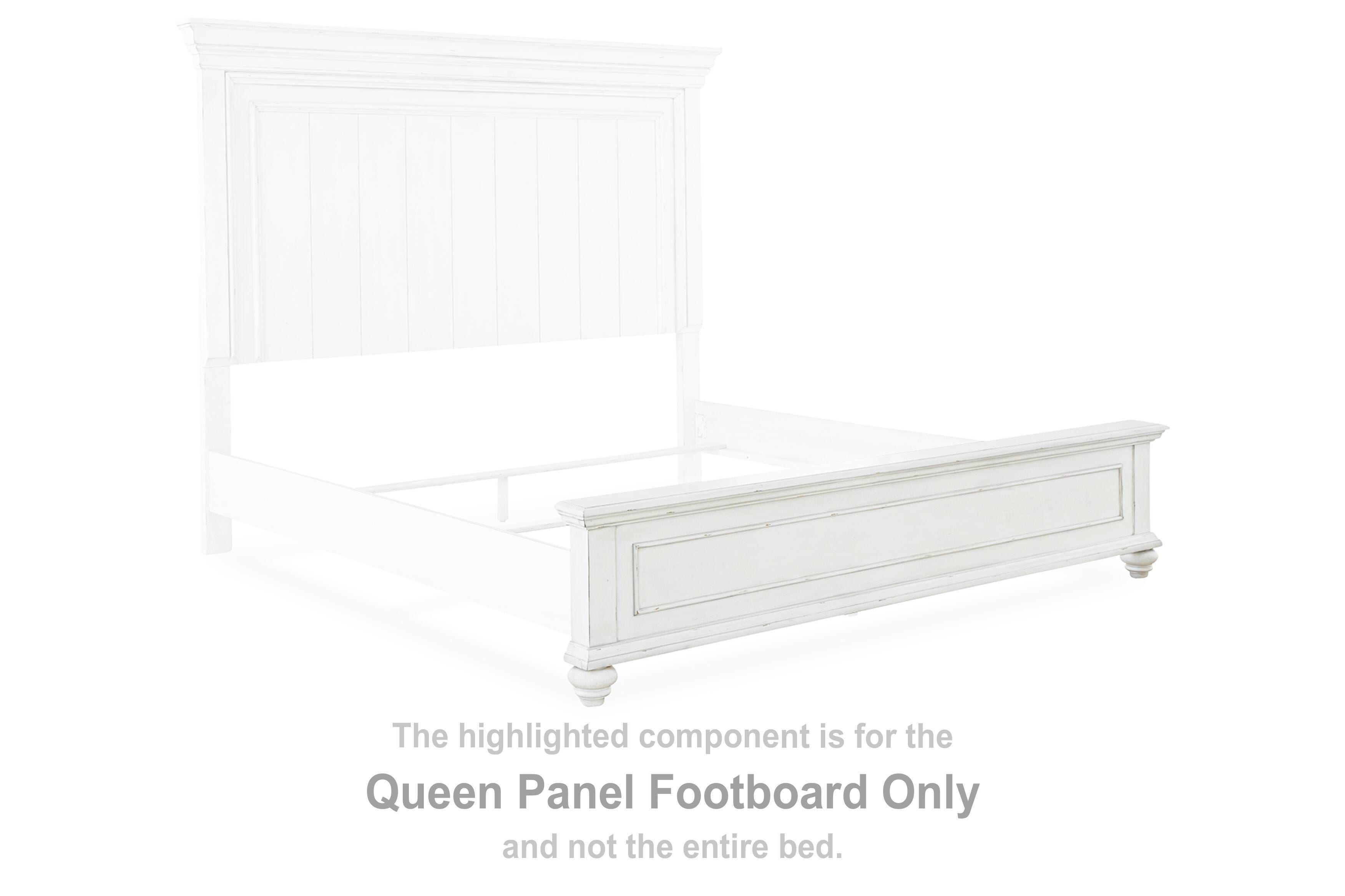 Kanwyn – Queen Panel Footboard – Whitewash