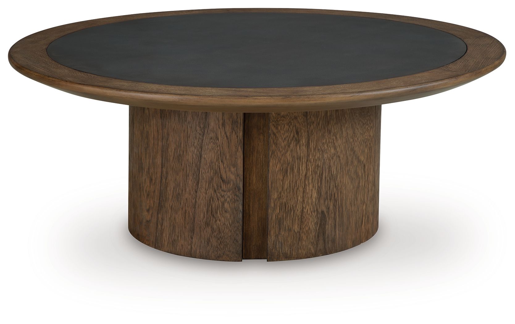 Ashley Furniture Dontayne - Round Cocktail Table - Warm Brown - Image 5