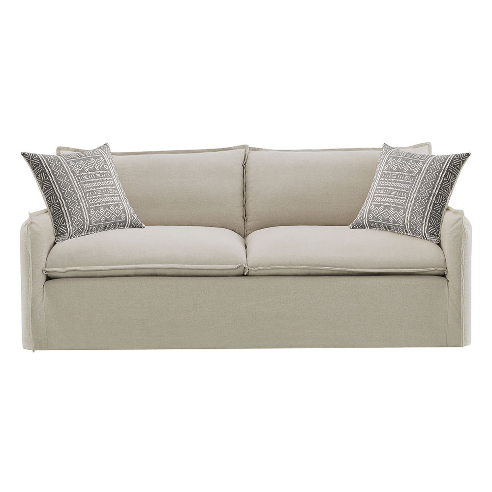 Upendo - Sofa With 2 Pillows - Beige Linen, beige, view 4