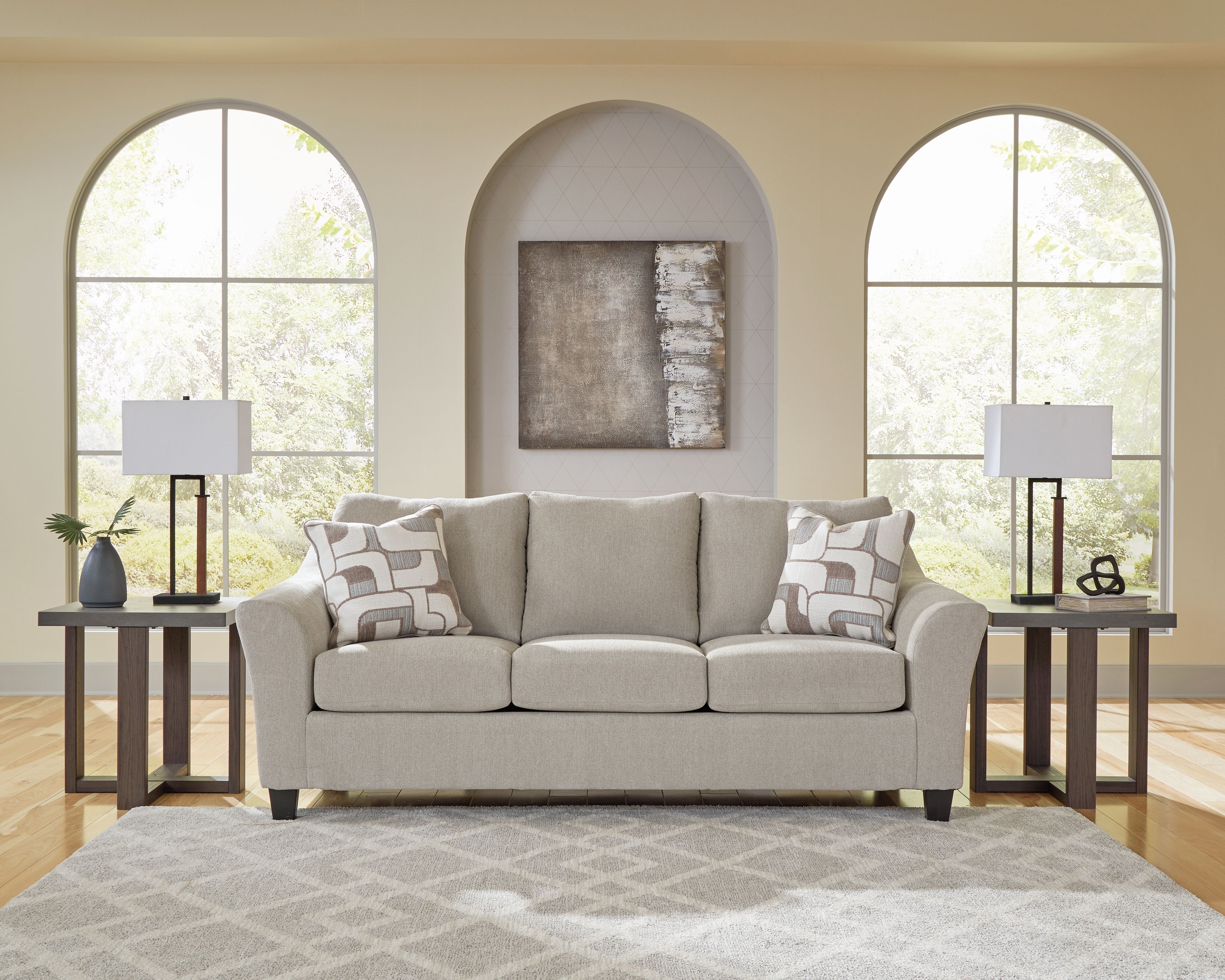 Ashley Furniture Willarae - 2 Pc. - Sofa, Loveseat - Taupe - Image 2