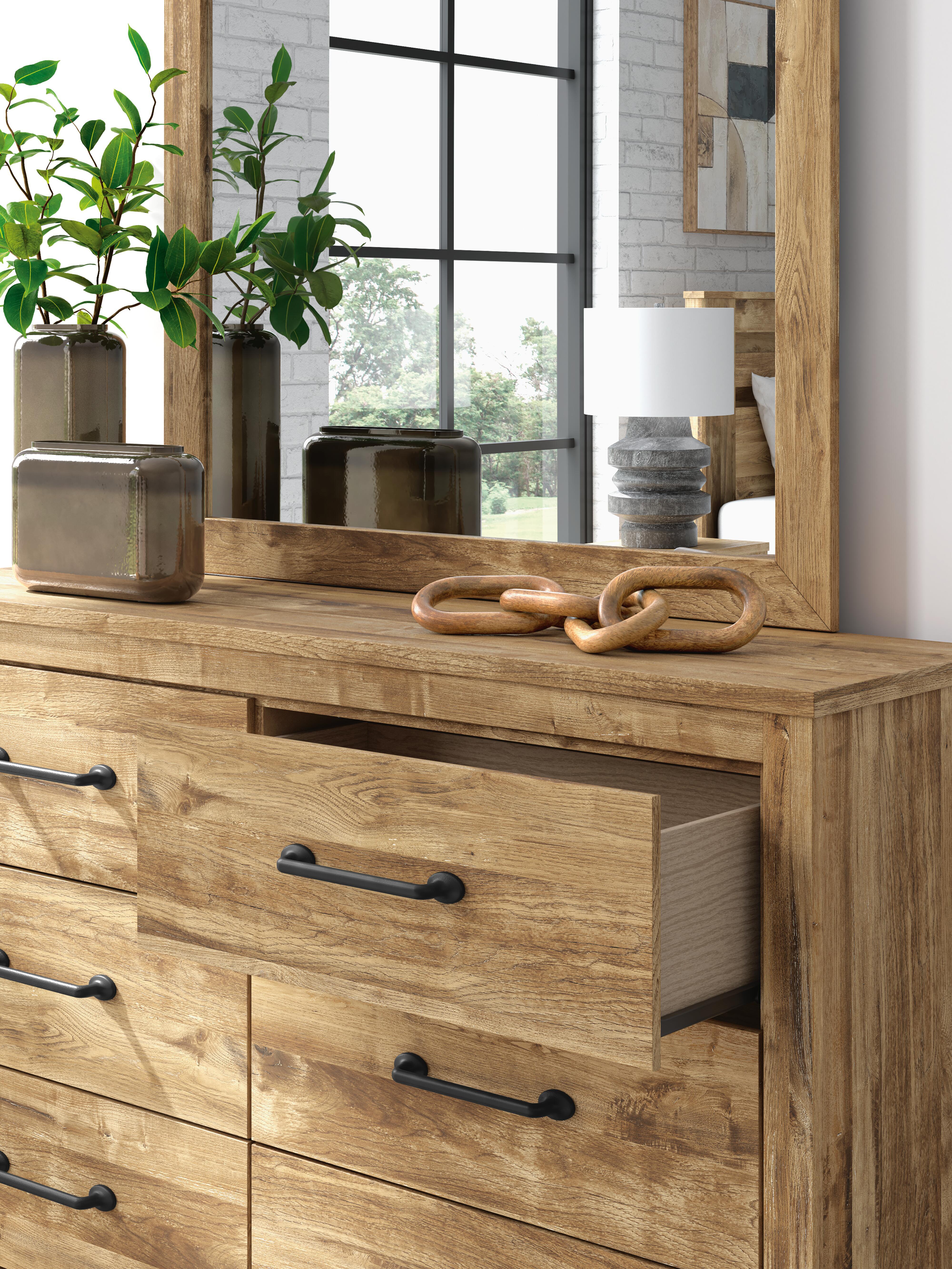 Ashley Furniture Maystonna - Dresser And Mirror - Brown - Image 10