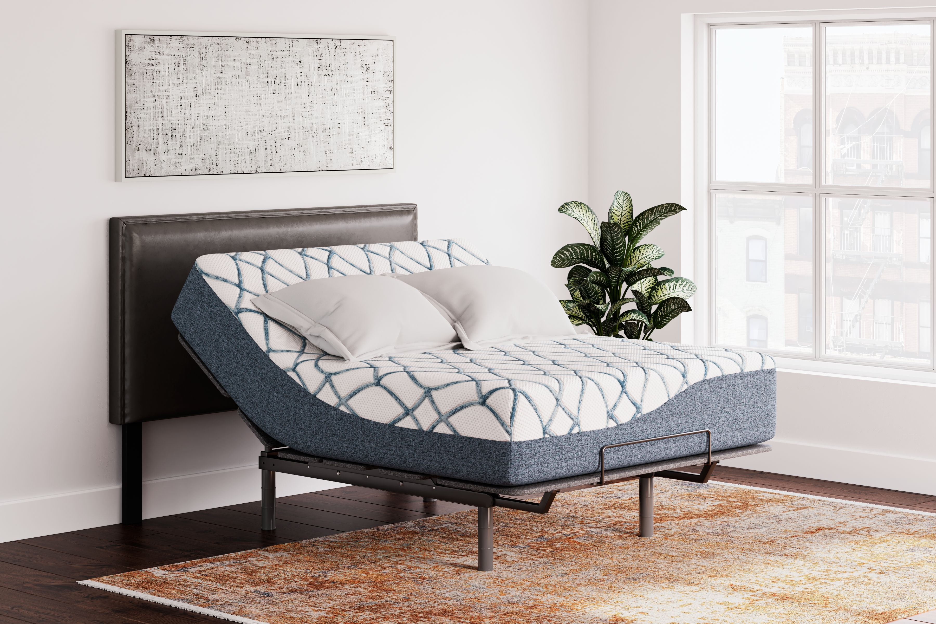 Ashley Furniture 14 Inch Chime Elite 2.0 - California King Mattress - White / Blue - Image 10