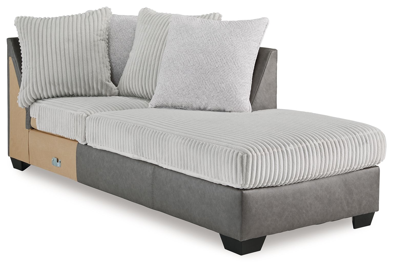 Clairette Court - Raf Corner Chaise - Alloy