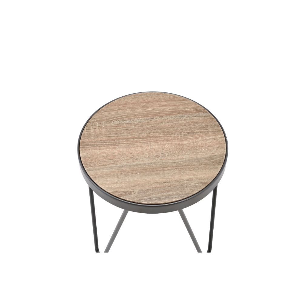 Bage - End Table - Weathered Gray Oak & Metal, light brown, view 2