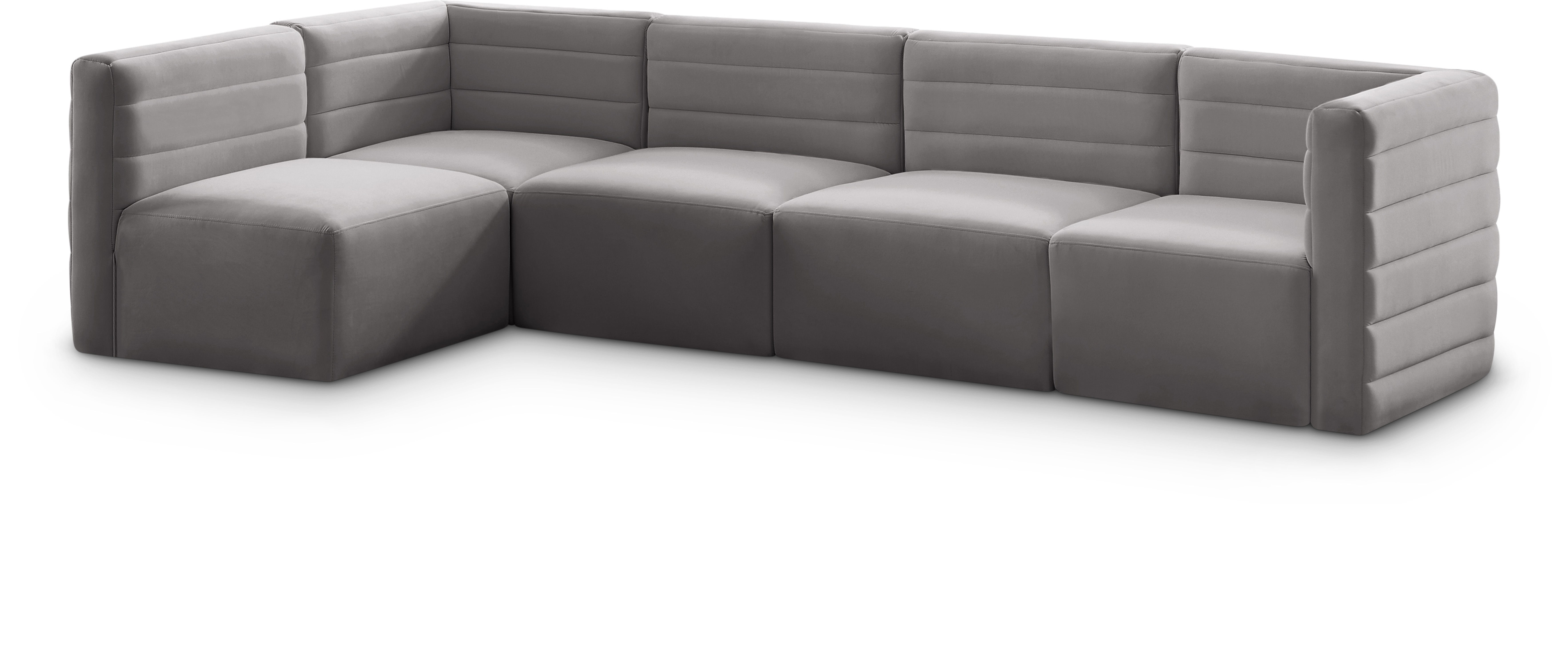 Quincy - 5 Piece Modular Sectional - Gray