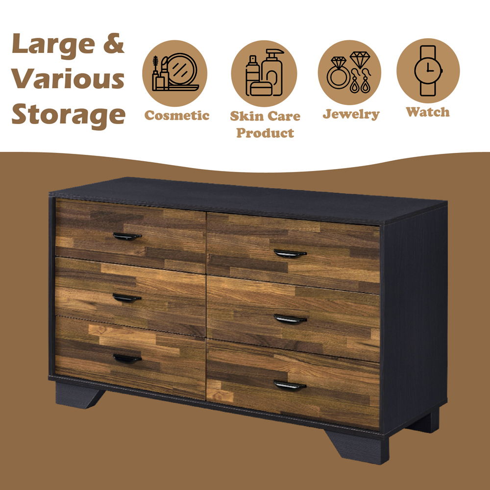 Eos - Dresser - Walnut & Black, dark brown, view 6
