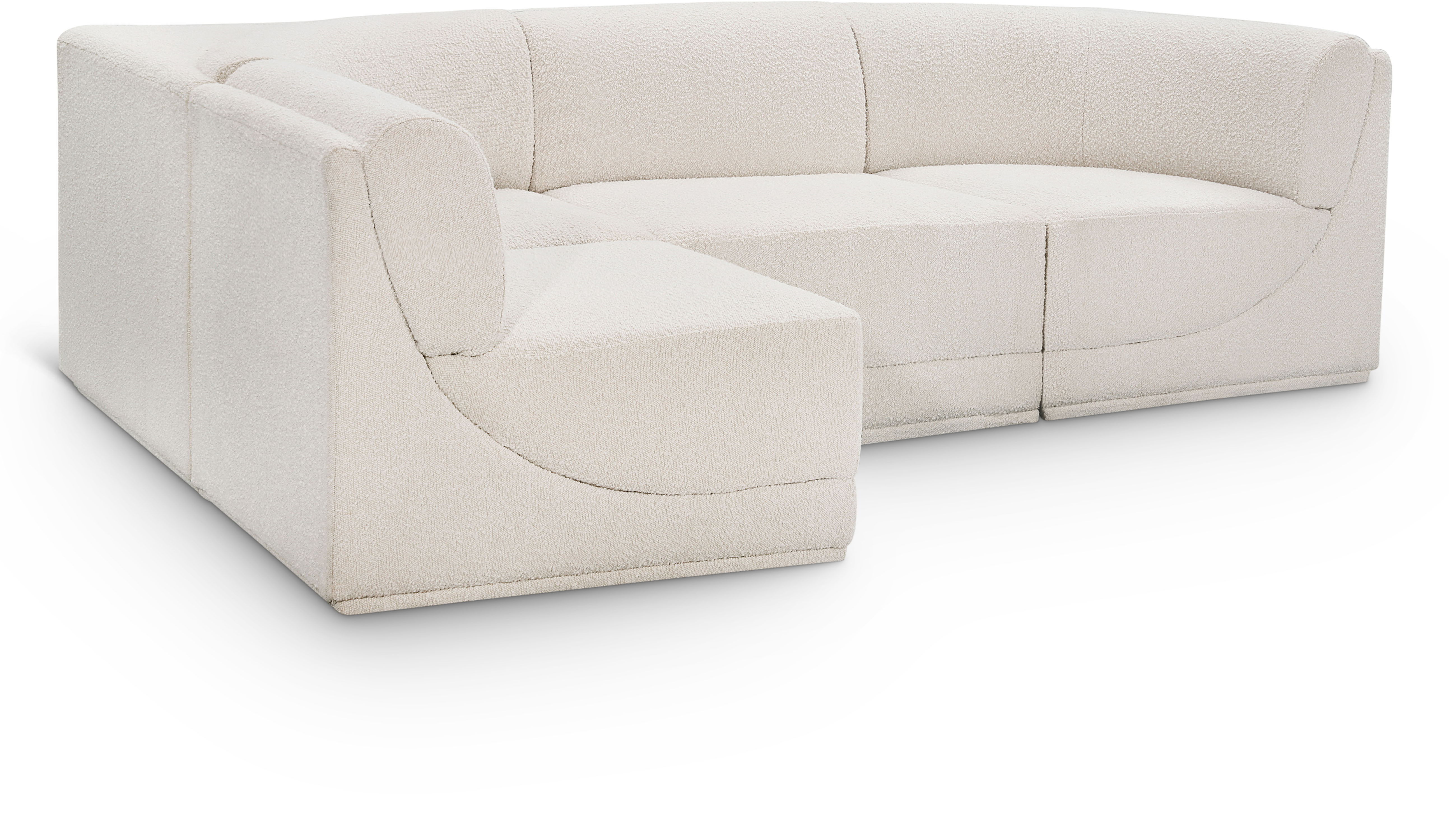 Ollie - 4 Piece Modular Sectional - Cream