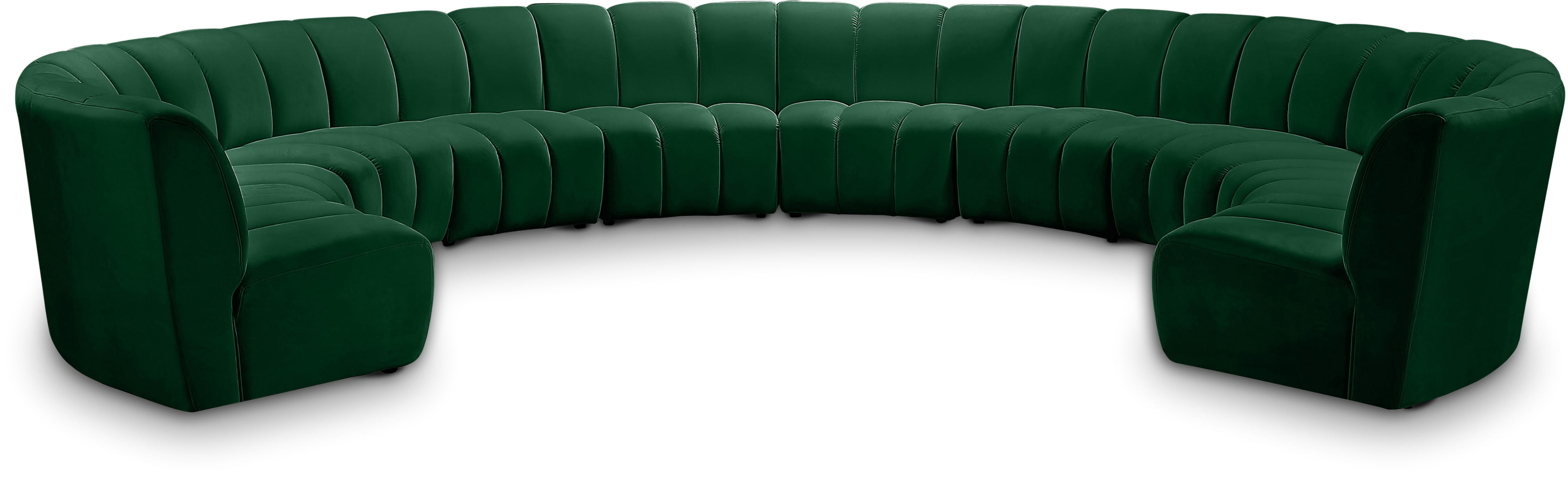 Infinity - 10 Piece Modular Sectional - Fabric - Green