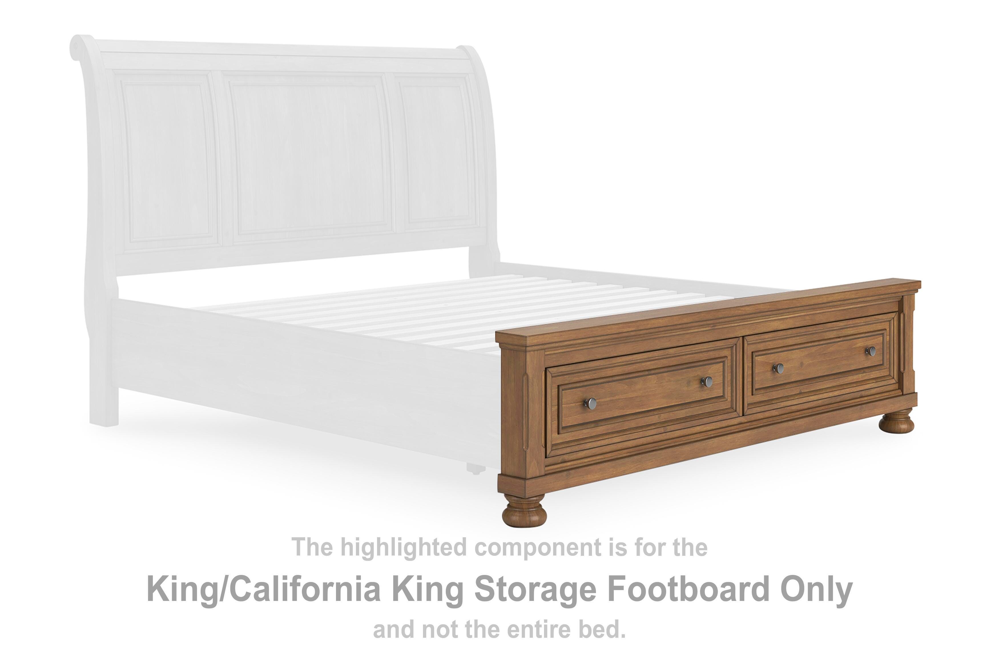 Feddinger – King/California King Storage Footboard – Medium Brown