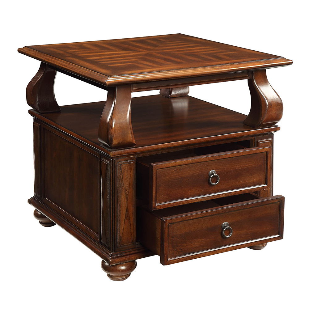 Amado - End Table - Walnut, dark brown, view 4